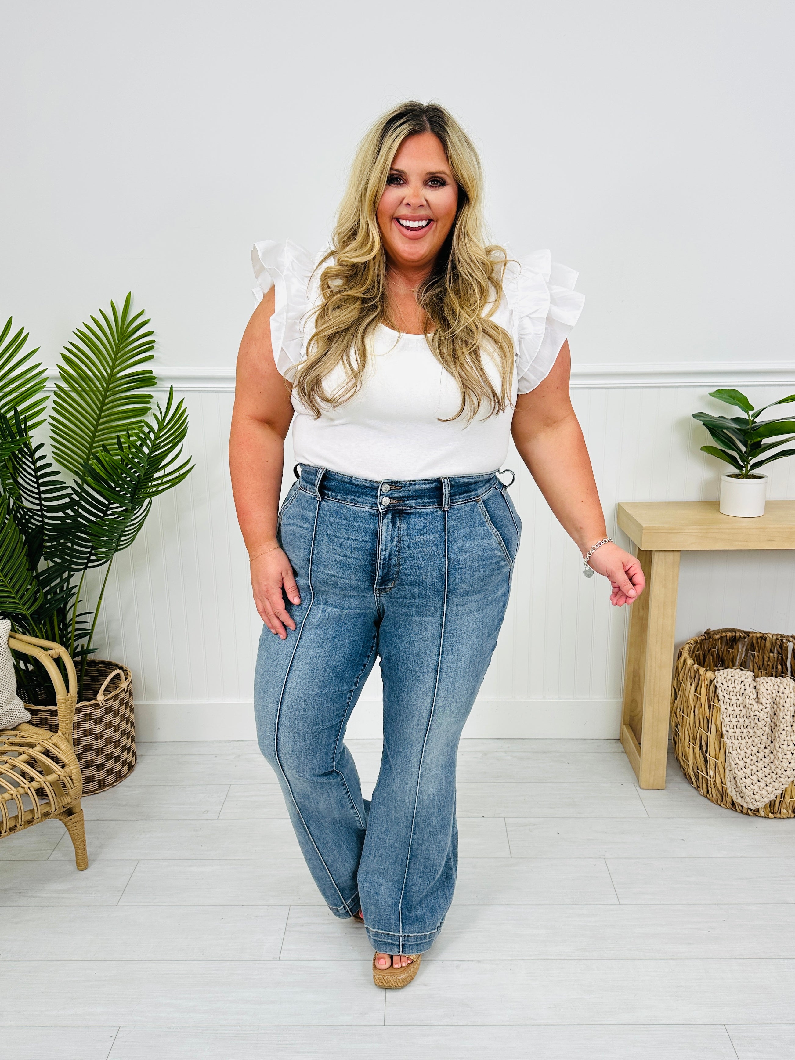 Judy Blue Stop and Stare Flare Jeans