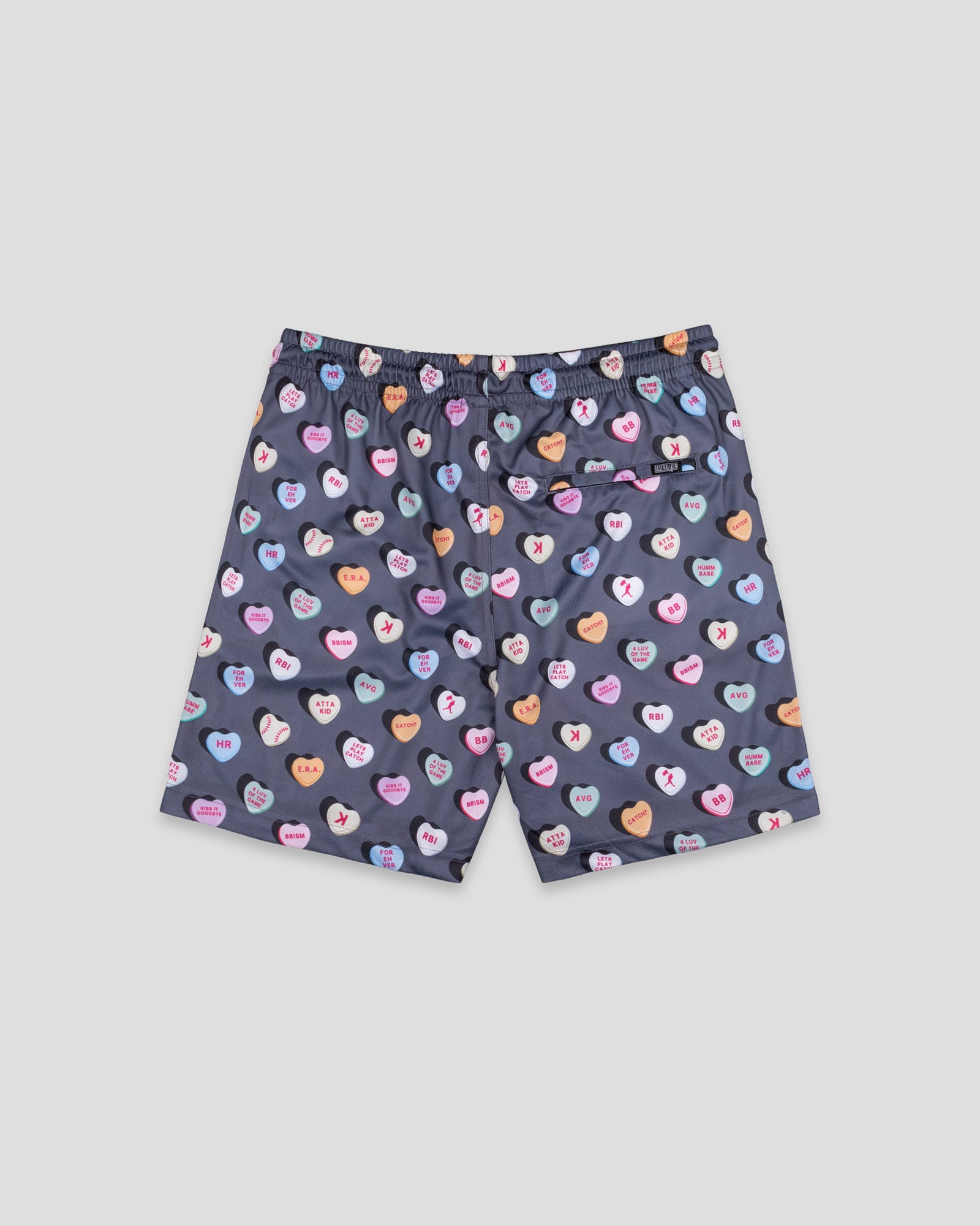 Candy Heart Diamond Air Mesh Shorts (Charcoal) - Youth