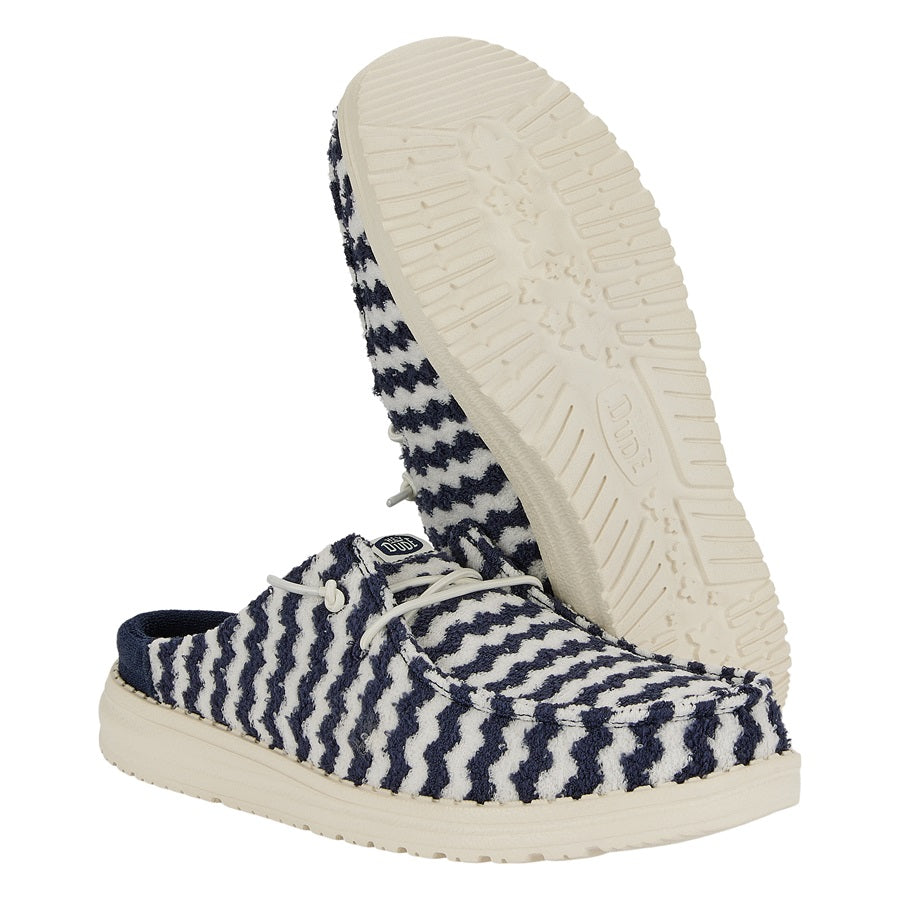 Wendy Slip Terry Stripe - Navy Blazer/Egret