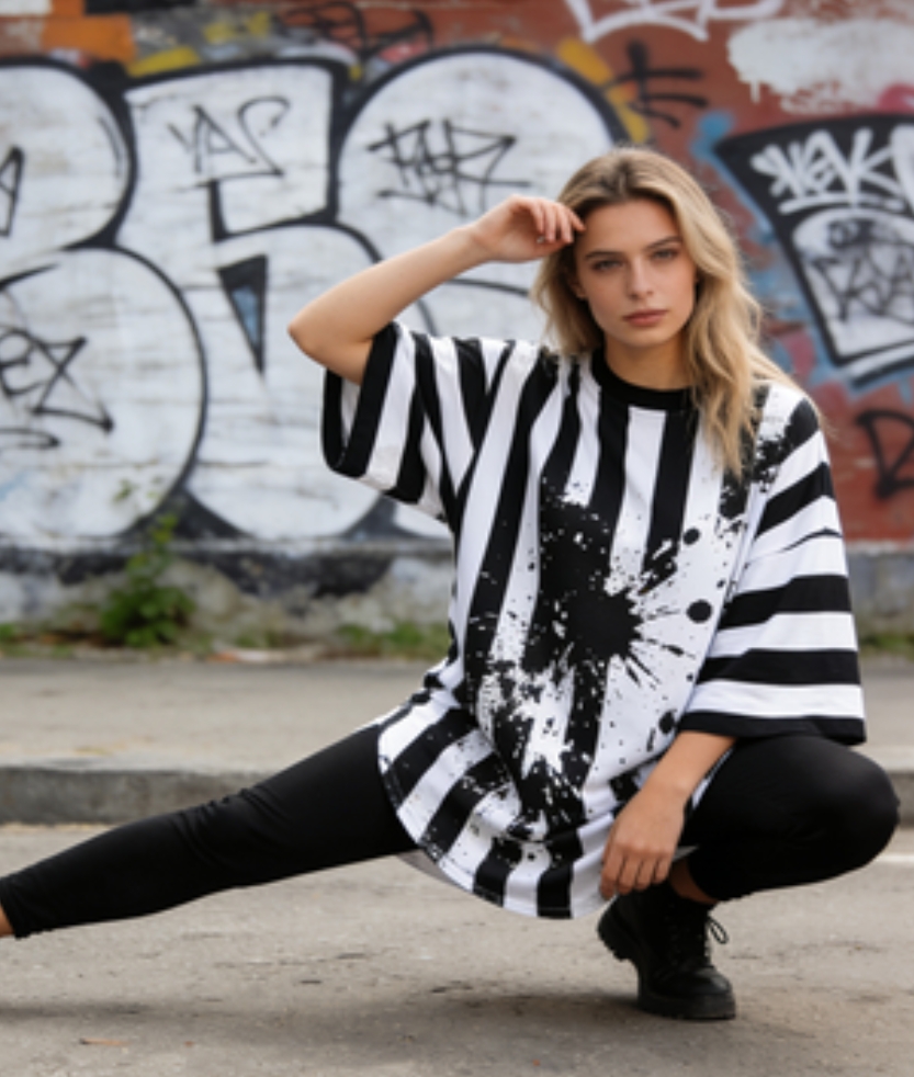 ARTY SPLATTER TEE | Casual Statement Piece