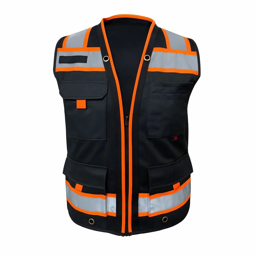 🛍️【Stock Up Deals】Superintendent Vest, High Visibility Reflective Safety, Mesh Safety Vest with Zipper and Multi pockets