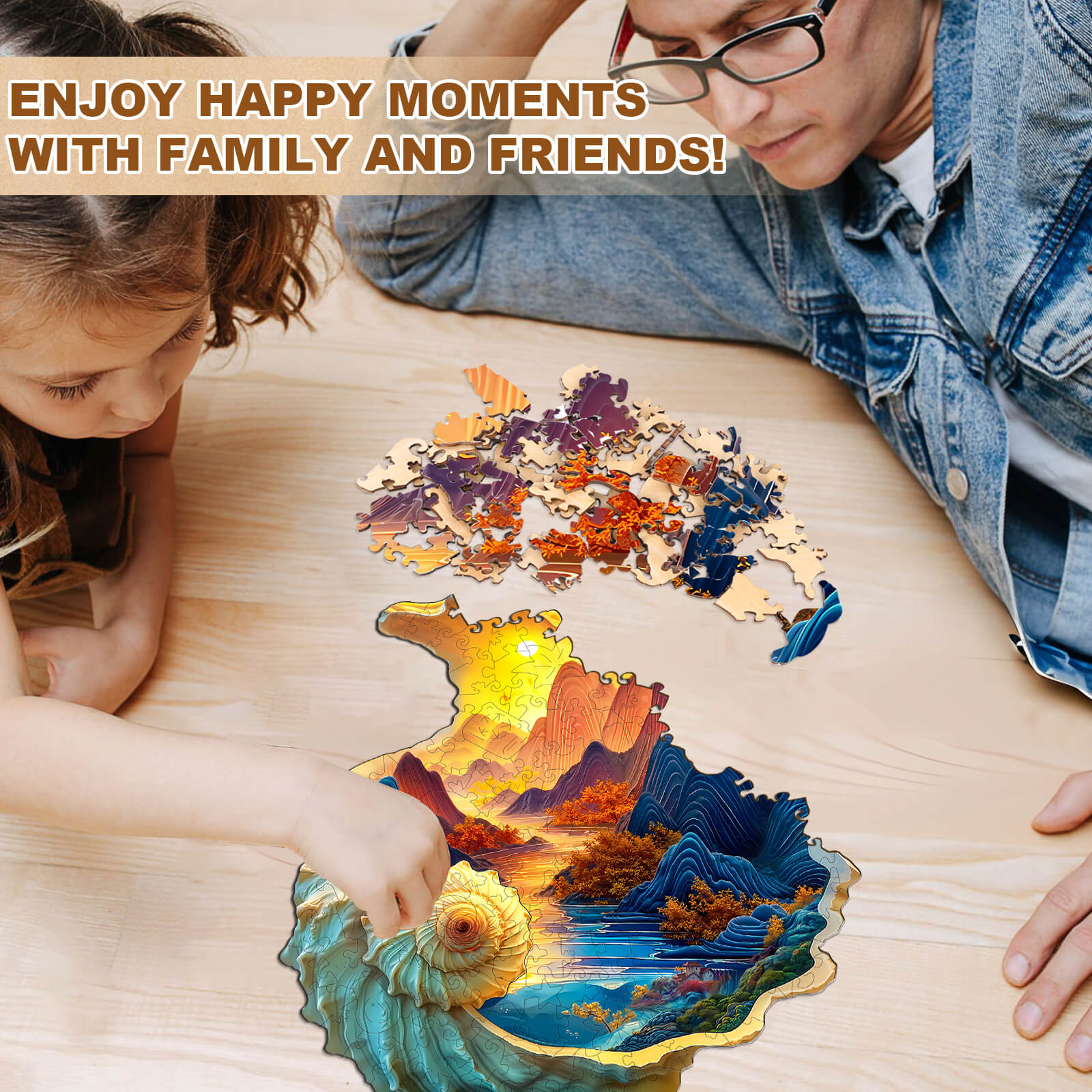 Conch scenery Wooden Jigsaw Puzzle