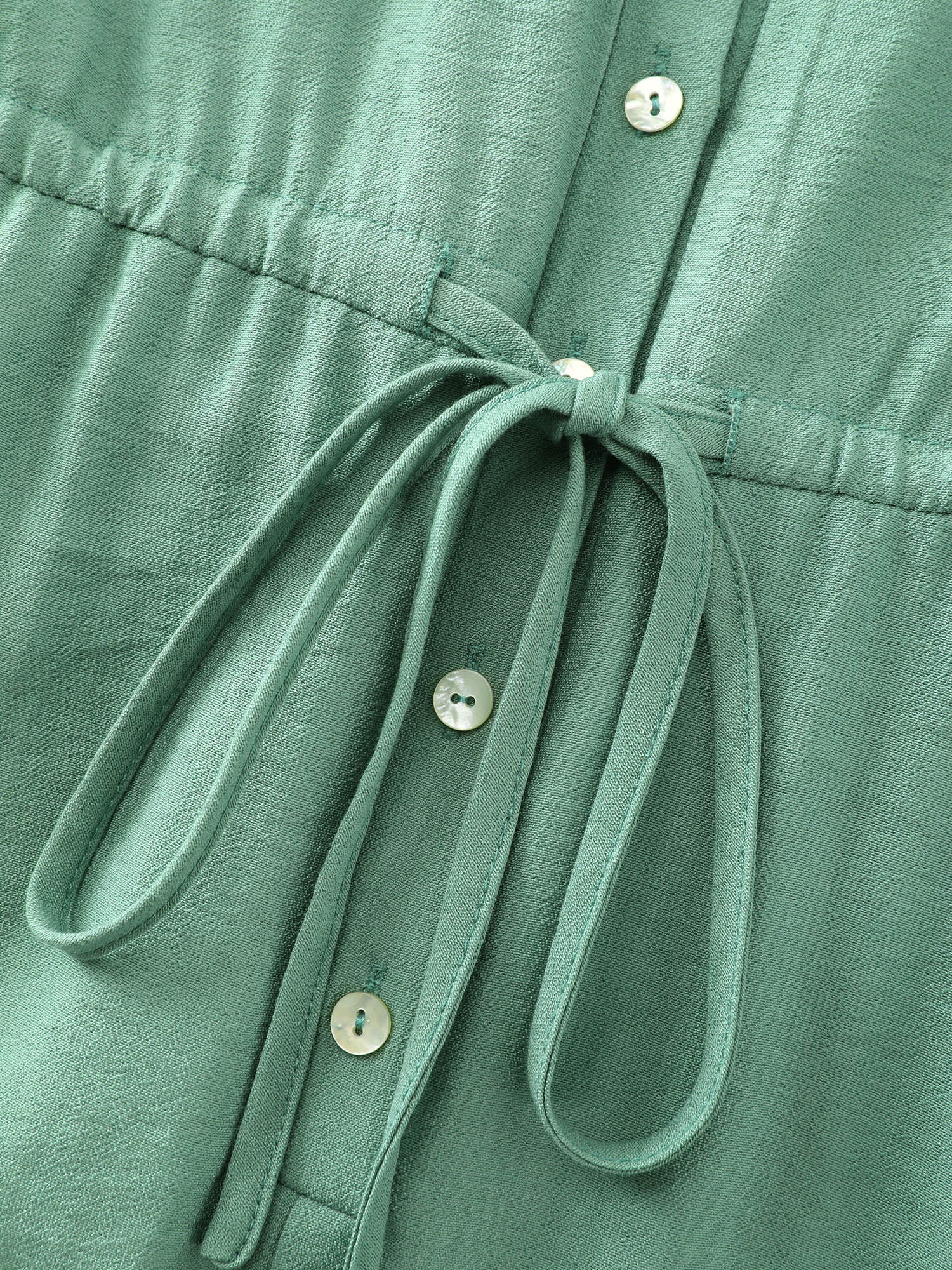 Lace Trim Sheer Sleeve Jumpsuit