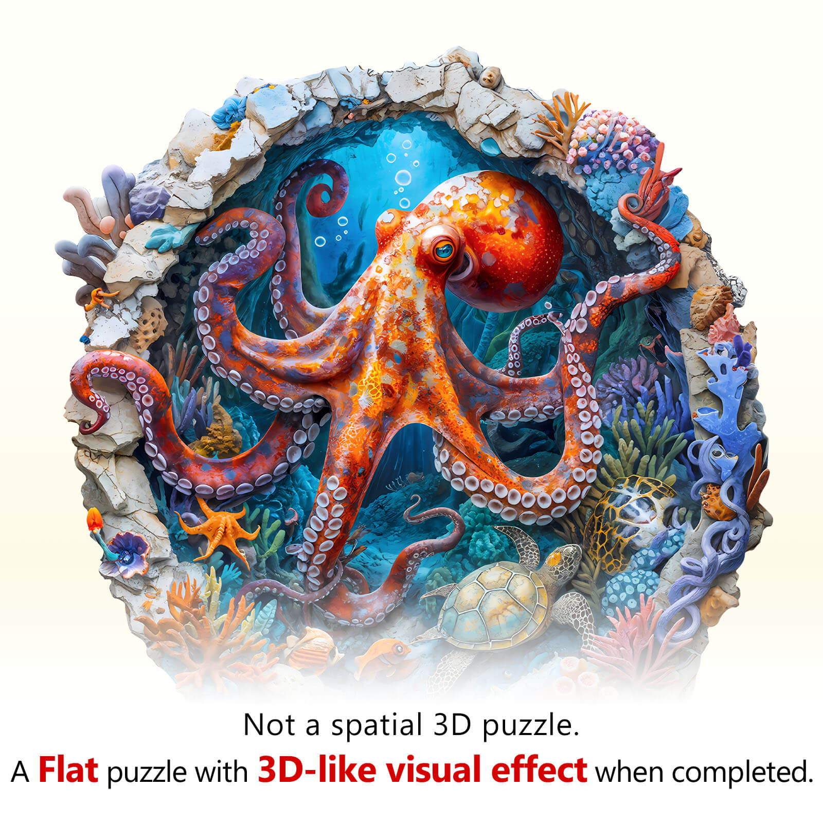 Octopus Haven Wooden Jigsaw Puzzle