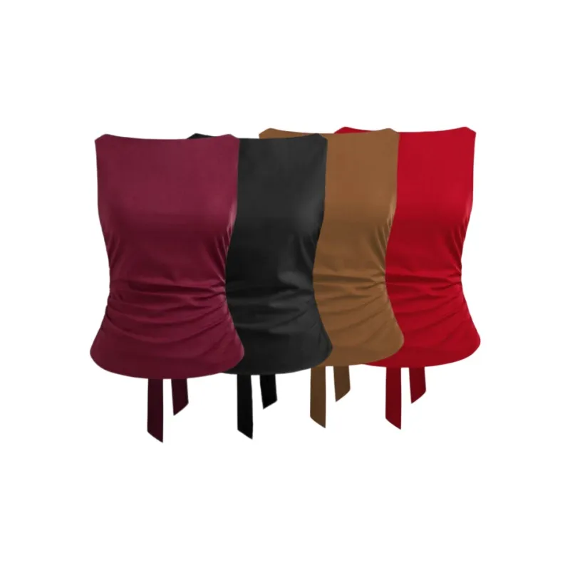 Ladies Lightweight Bow Detail Tops