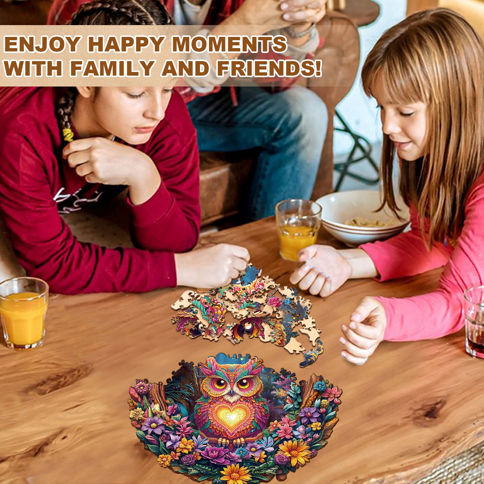 Loving Owl Wooden Jigsaw Puzzle