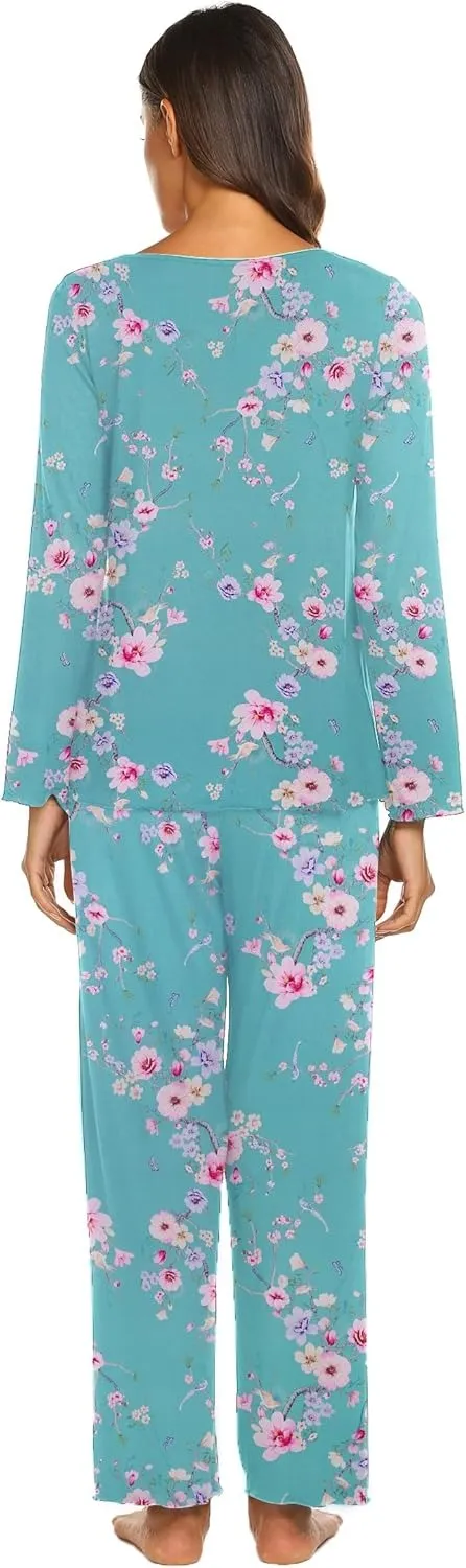 Womens Pajama Sets 2 Piece Lounge Set Fall Winter Pajamas