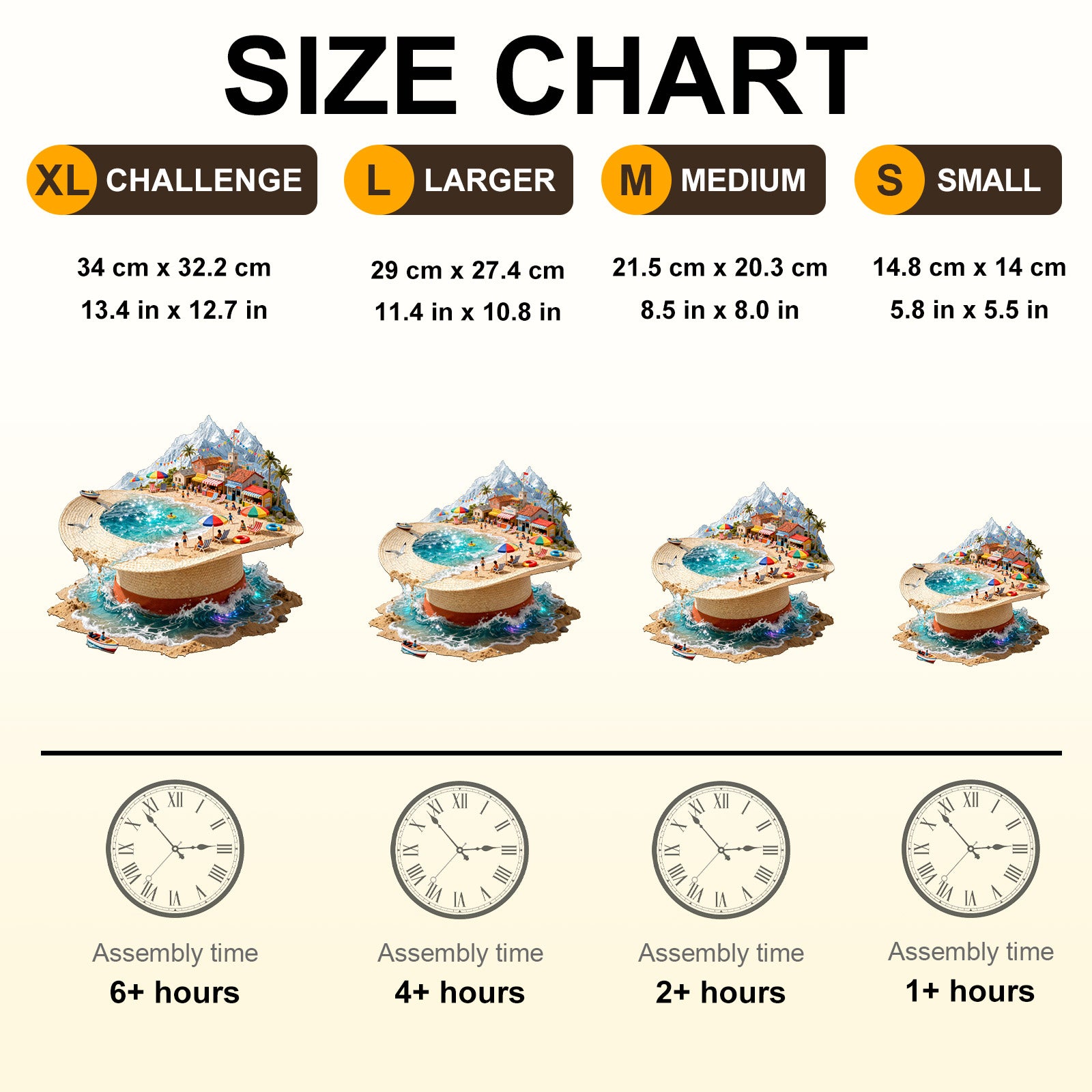 Straw Hat Shore Wooden Jigsaw Puzzle