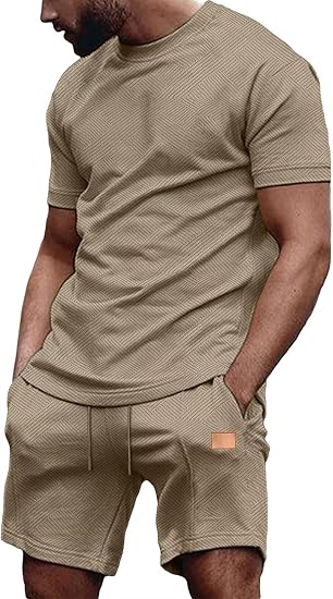 🌴Men’s Casual Summer 2-Piece Shirt & Shorts Set – Comfortable Everyday Outfit