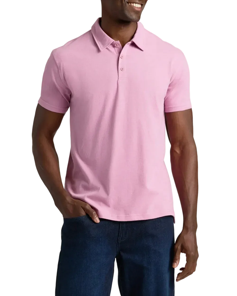 LA Men'S Casual Business POLO Shirt, Breathable Pique Fabric,Classic Polo