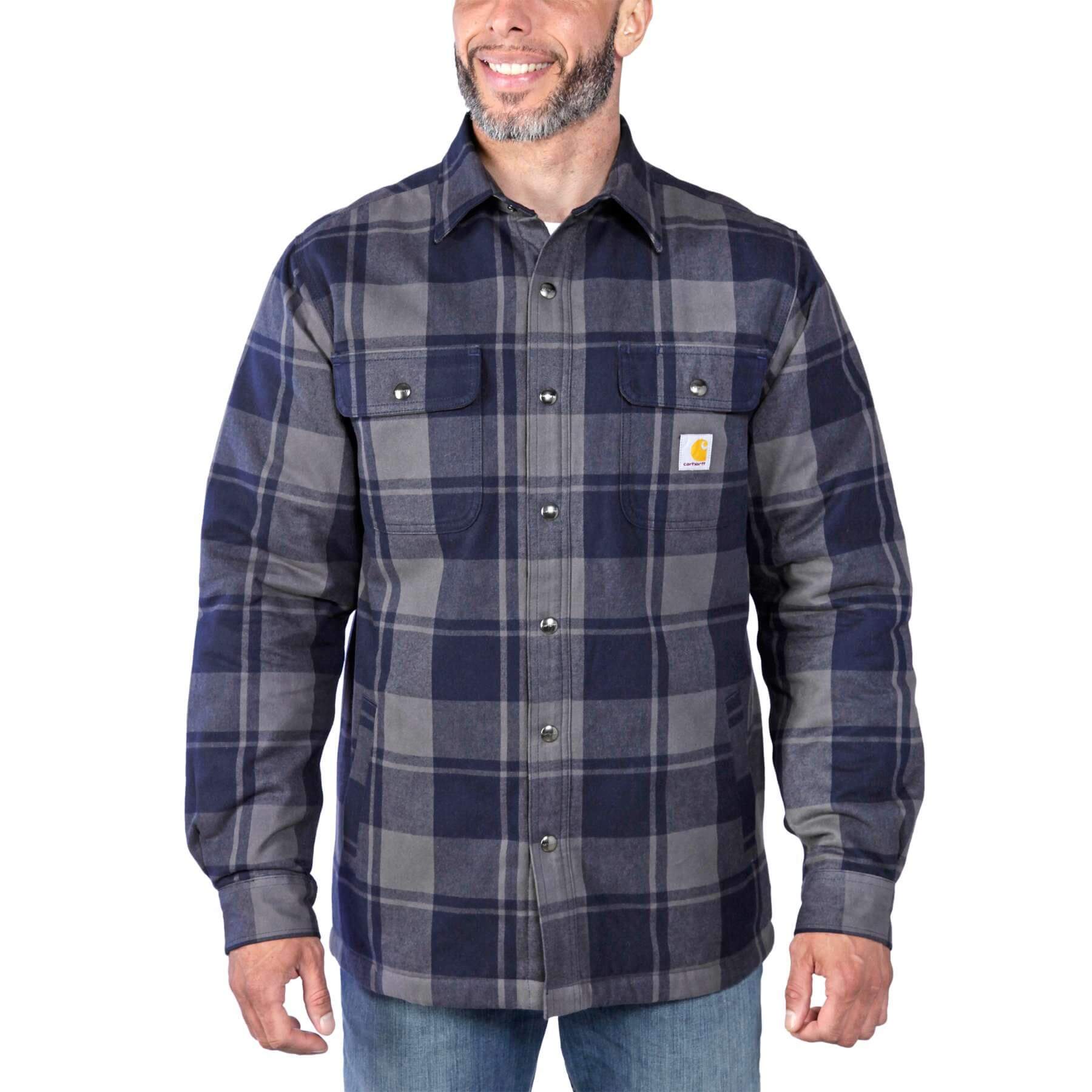CHT Heavyweight Flannel Relaxed Fit Sherpa-Lined Shirt Jacket 105939