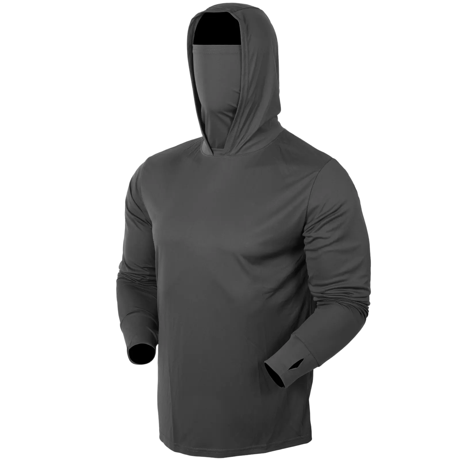 Men’s UPF 50+ Hooded Sun Protection Shirt with Face Mask & Neck Gaiter