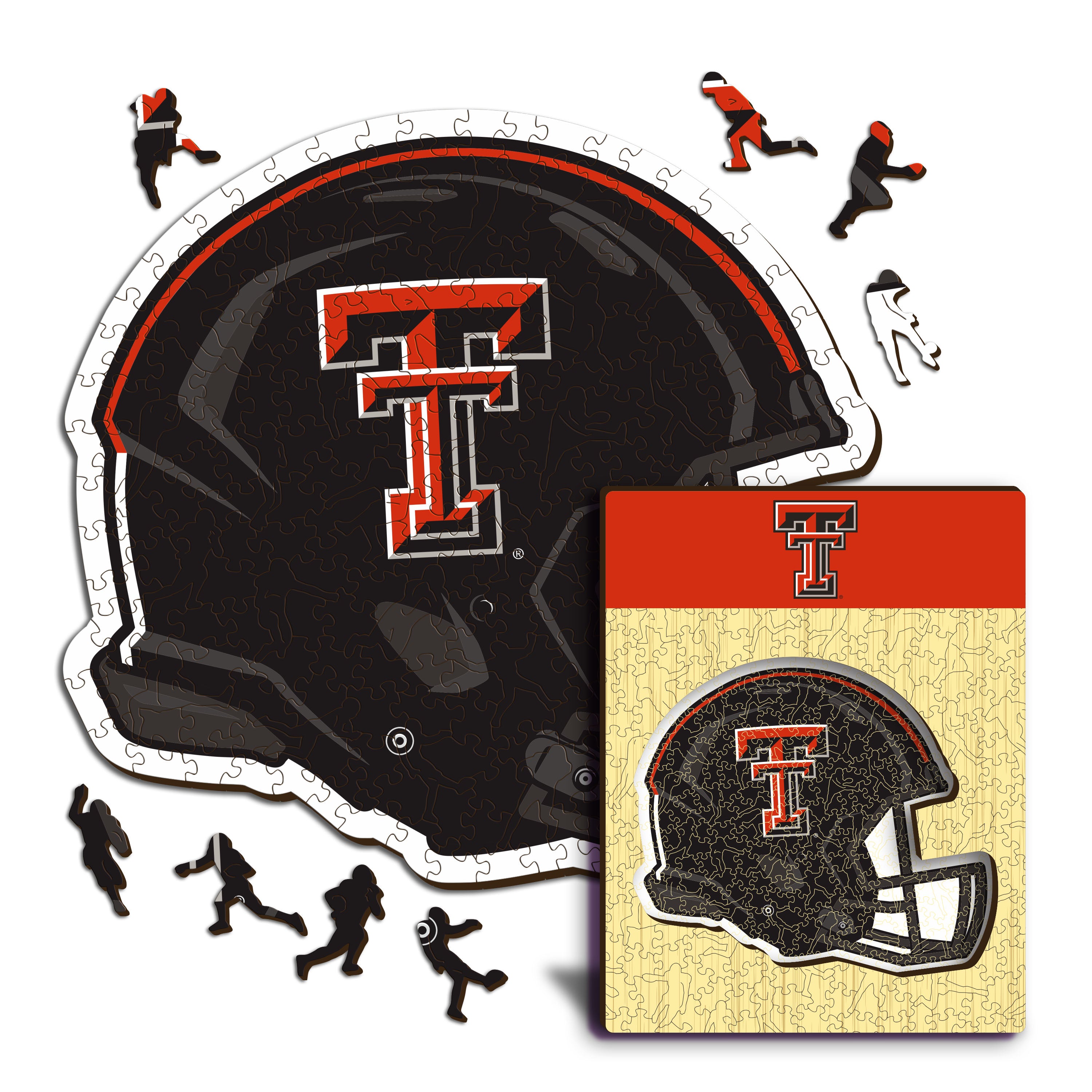 Texas Tech University Helmet - Wooden Puzzle