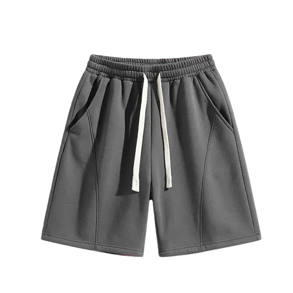 Men's Solid-Color  Cotton Pocket Shorts — Lightweight and Breathable