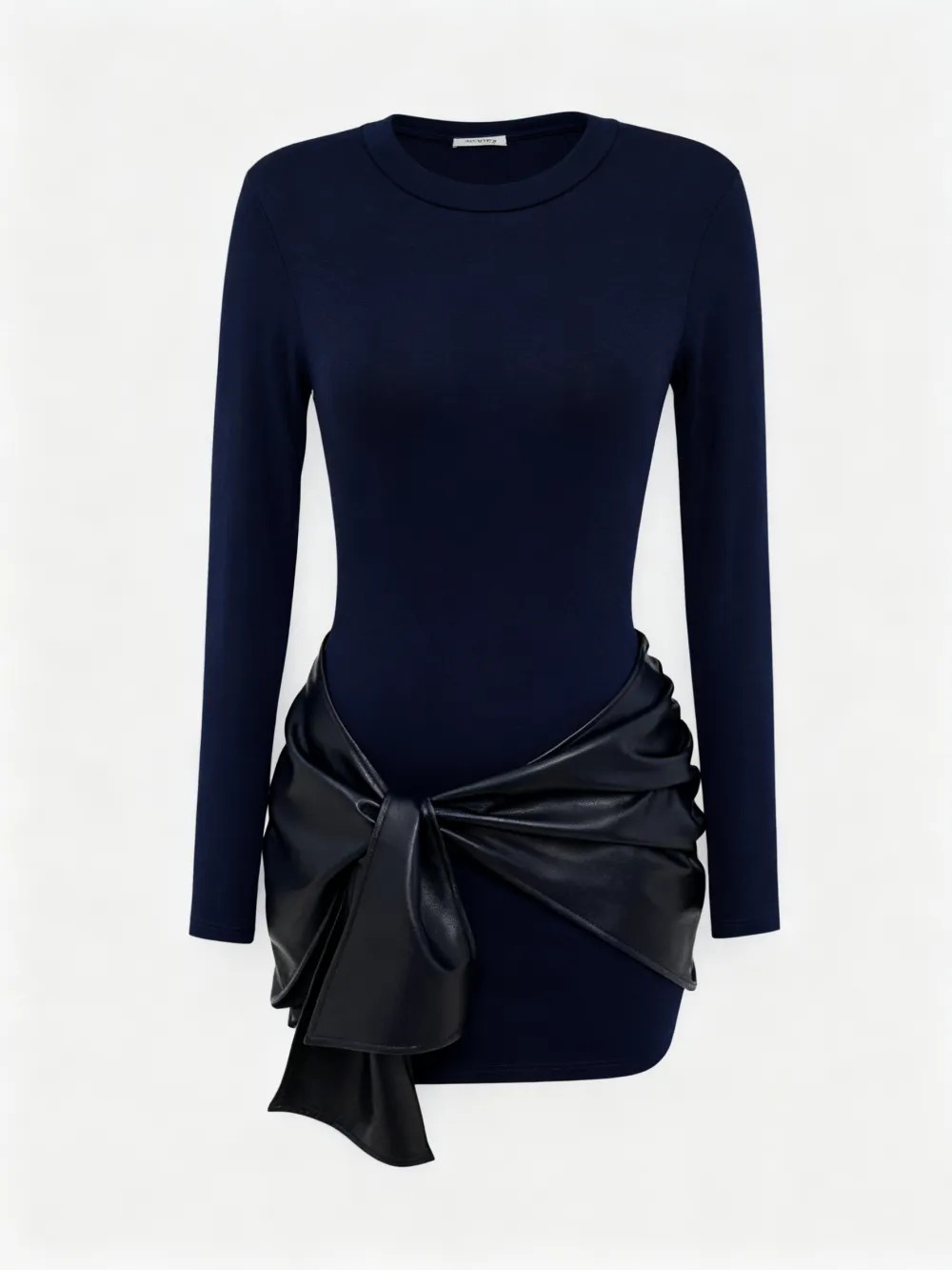 Women's Patchwork Knot Side Dress