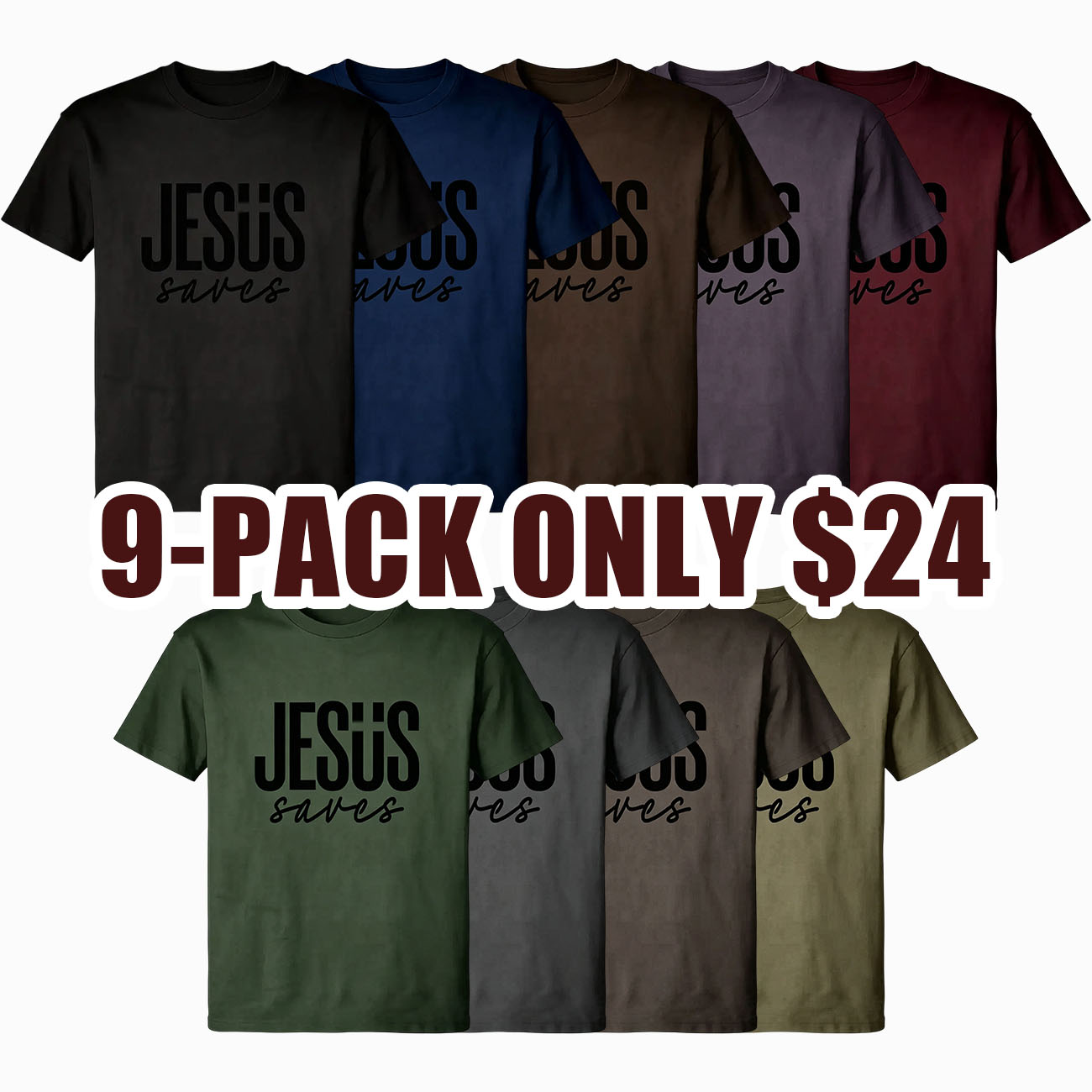 Men's JESUS saves Graphic T-shirt - Soft & Breathable Fabric, Durable Print, Everyday Comfort, Machine Washable, minimalist graphic casual wear