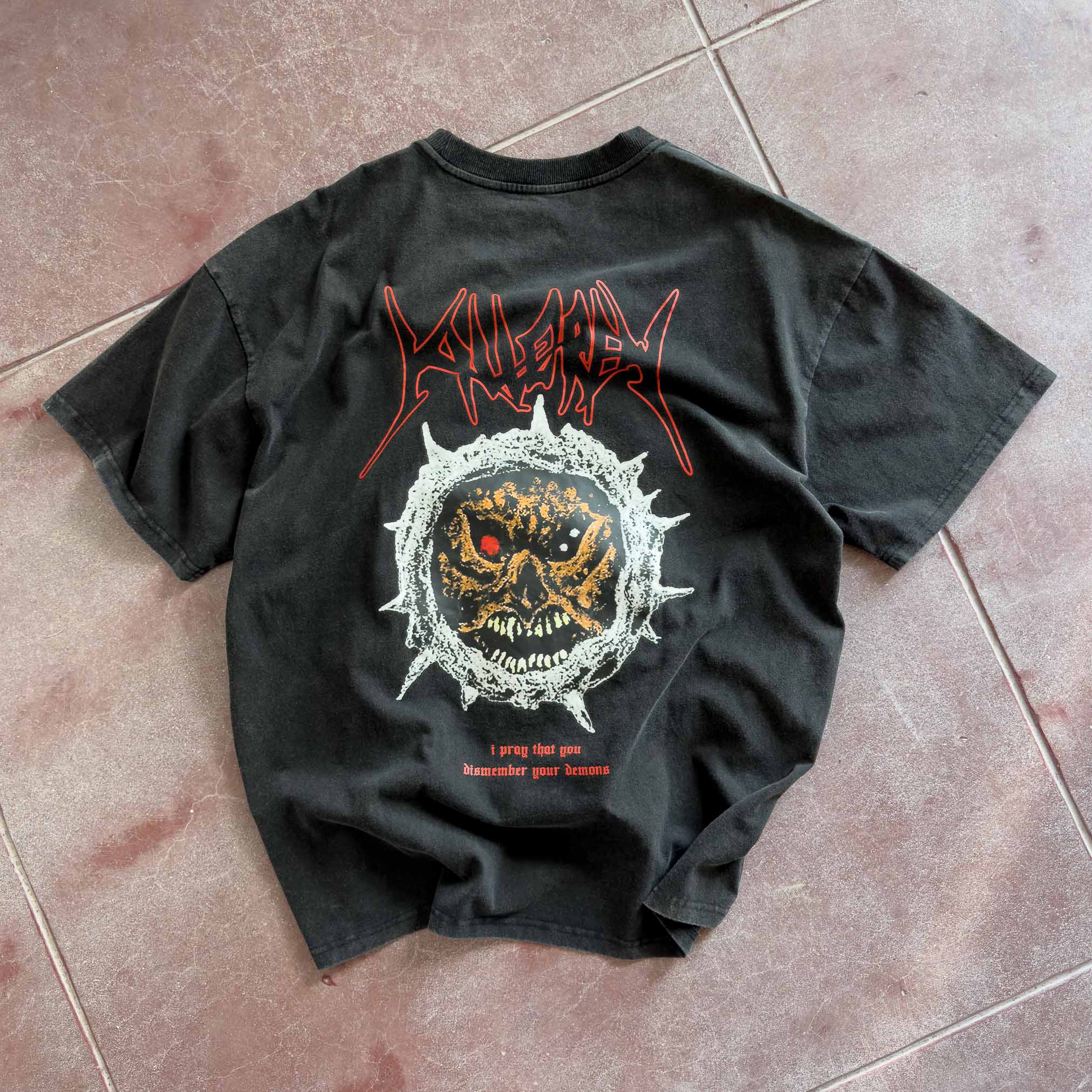 RELAXED FIT LUX CROWN OF THORNS T-SHIRT - BLACK