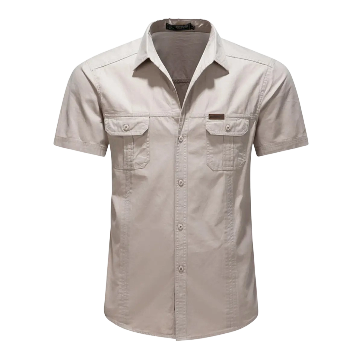Men’s Durable Workwear Button Down Shirt – Short Sleeve Utility Shirt