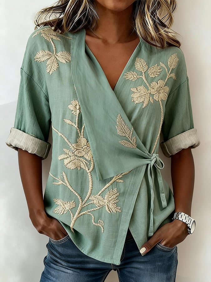 Women's Casual Color Block Print Short-Sleeve Top- Fast Shipping