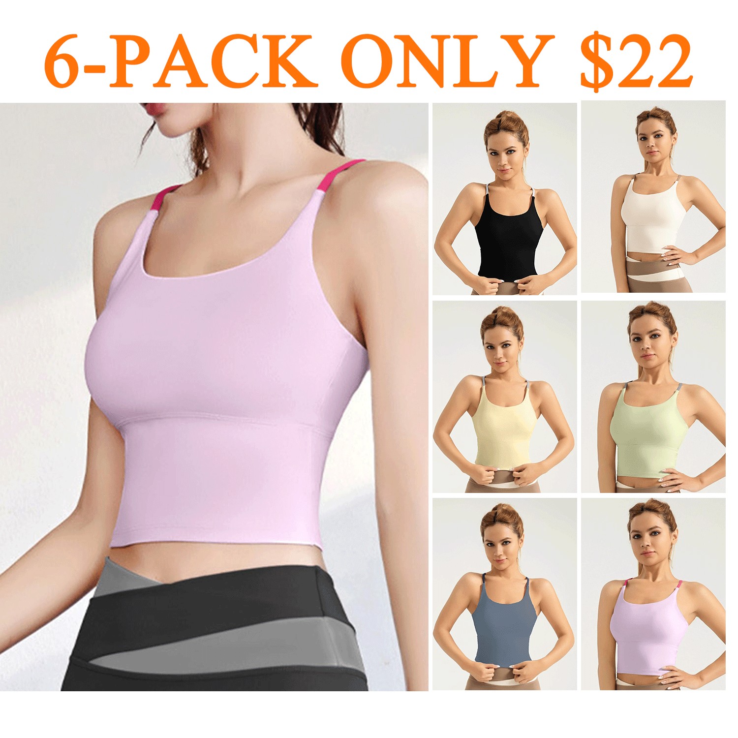 Women’s Criss Cross Sports Bra – Comfortable & Durable Active Crop Top