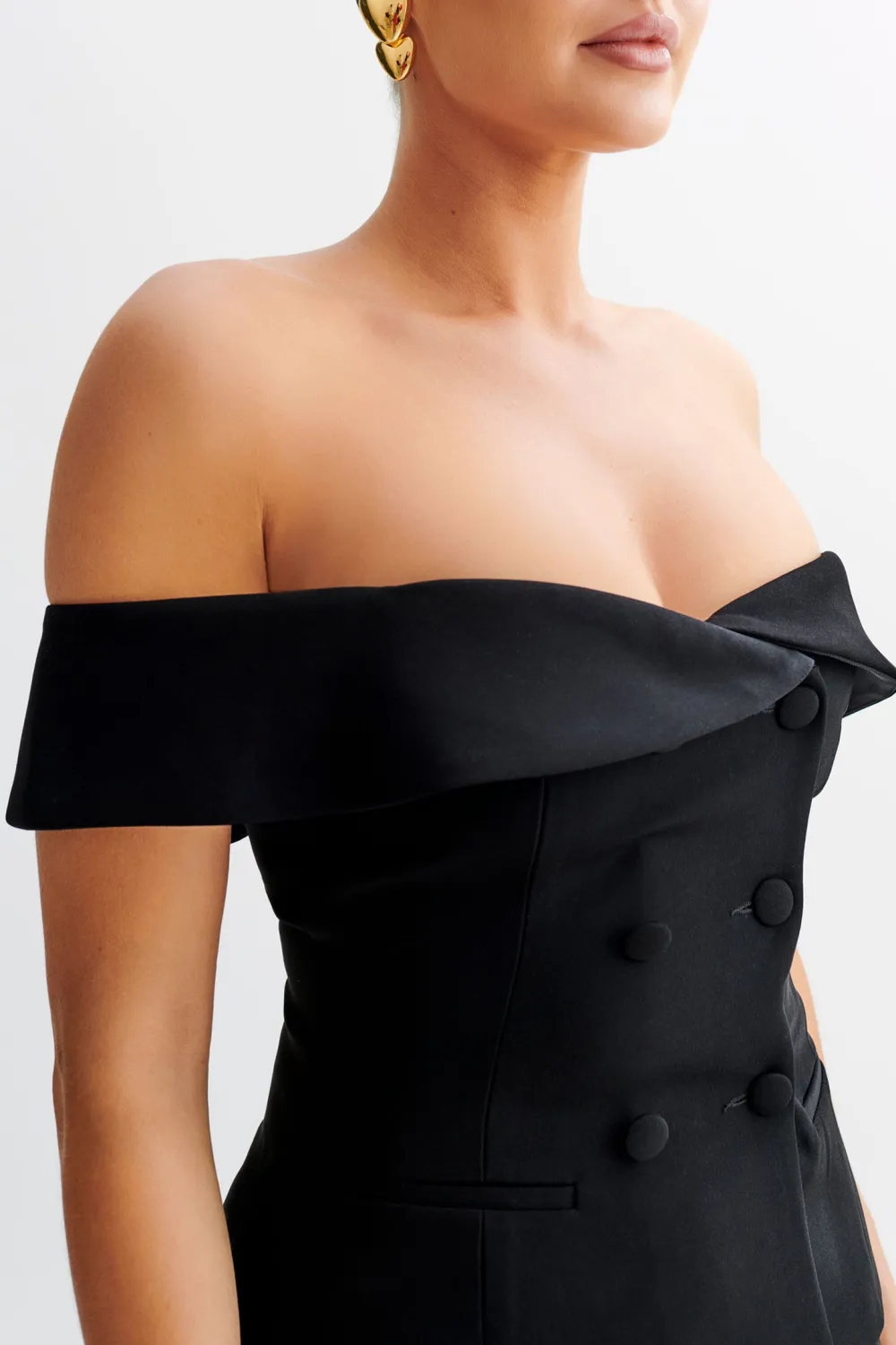 Strapless Suiting Top