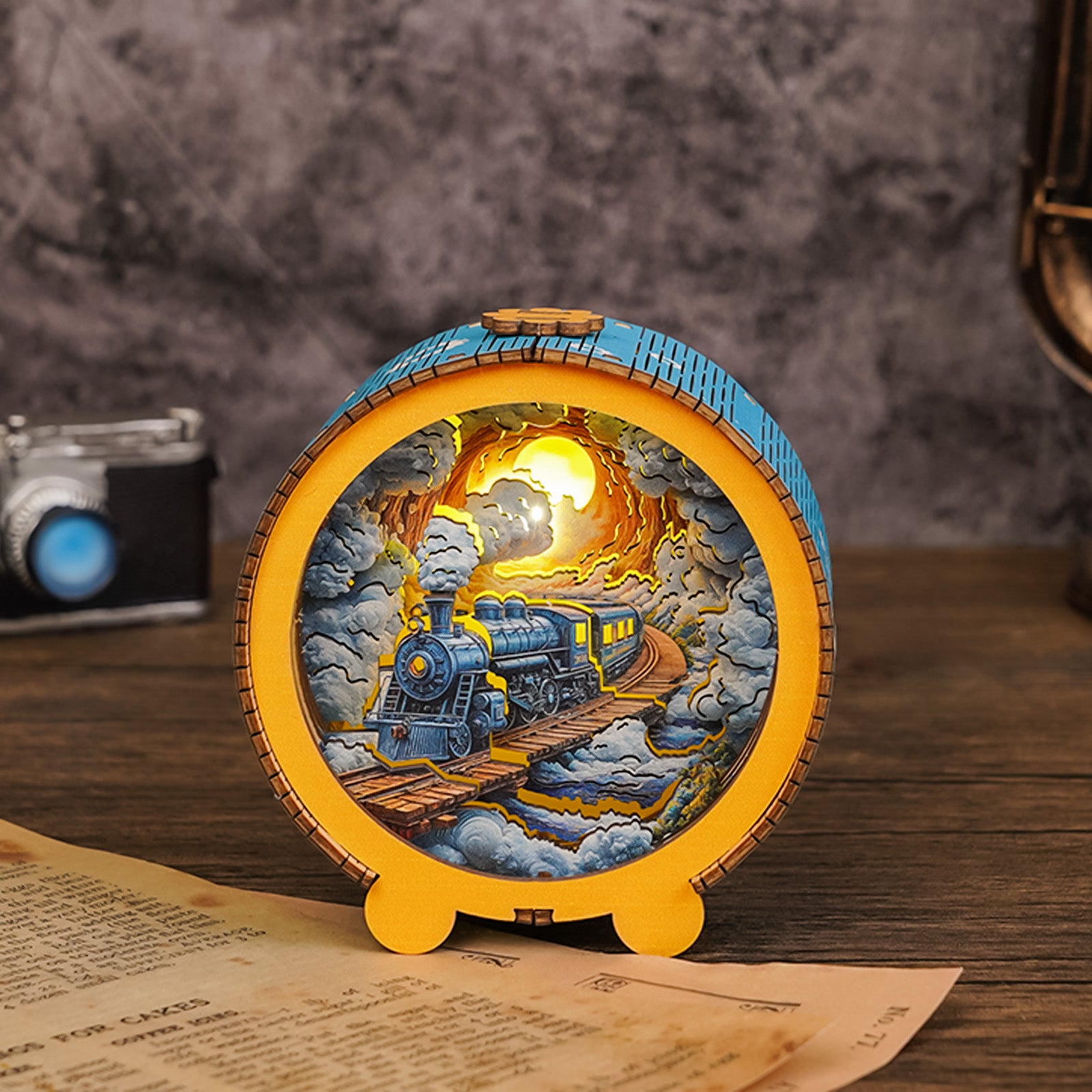 Steam Train Kit - 3D Wooden Puzzle Night Light