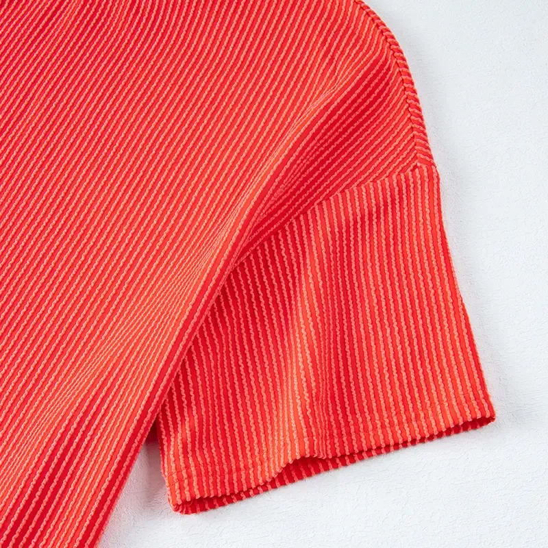 Women's Summer Short Sleeve Twisted Thread Shirt & Shorts with Pockets Casual Pajamas Ribbed Textured Outfit Matching Lounge Set