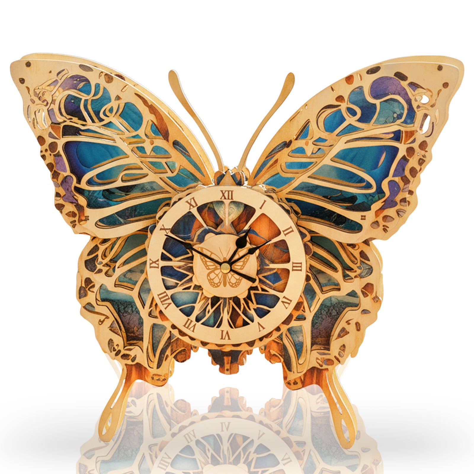 Butterfly – DIY Wooden Clock, 3D Puzzle Craft Kit