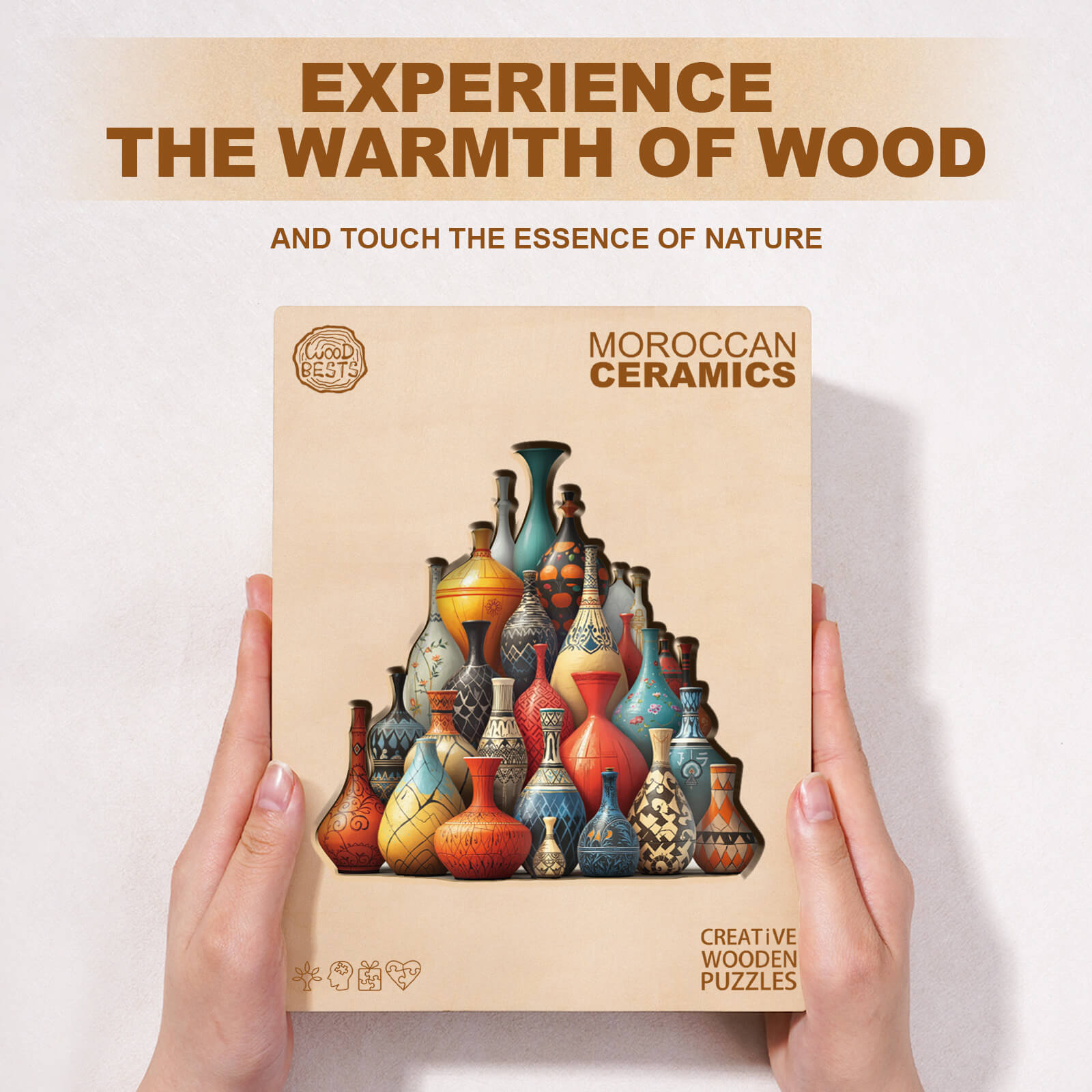 Moroccan ceramics Wooden Jigsaw Puzzle
