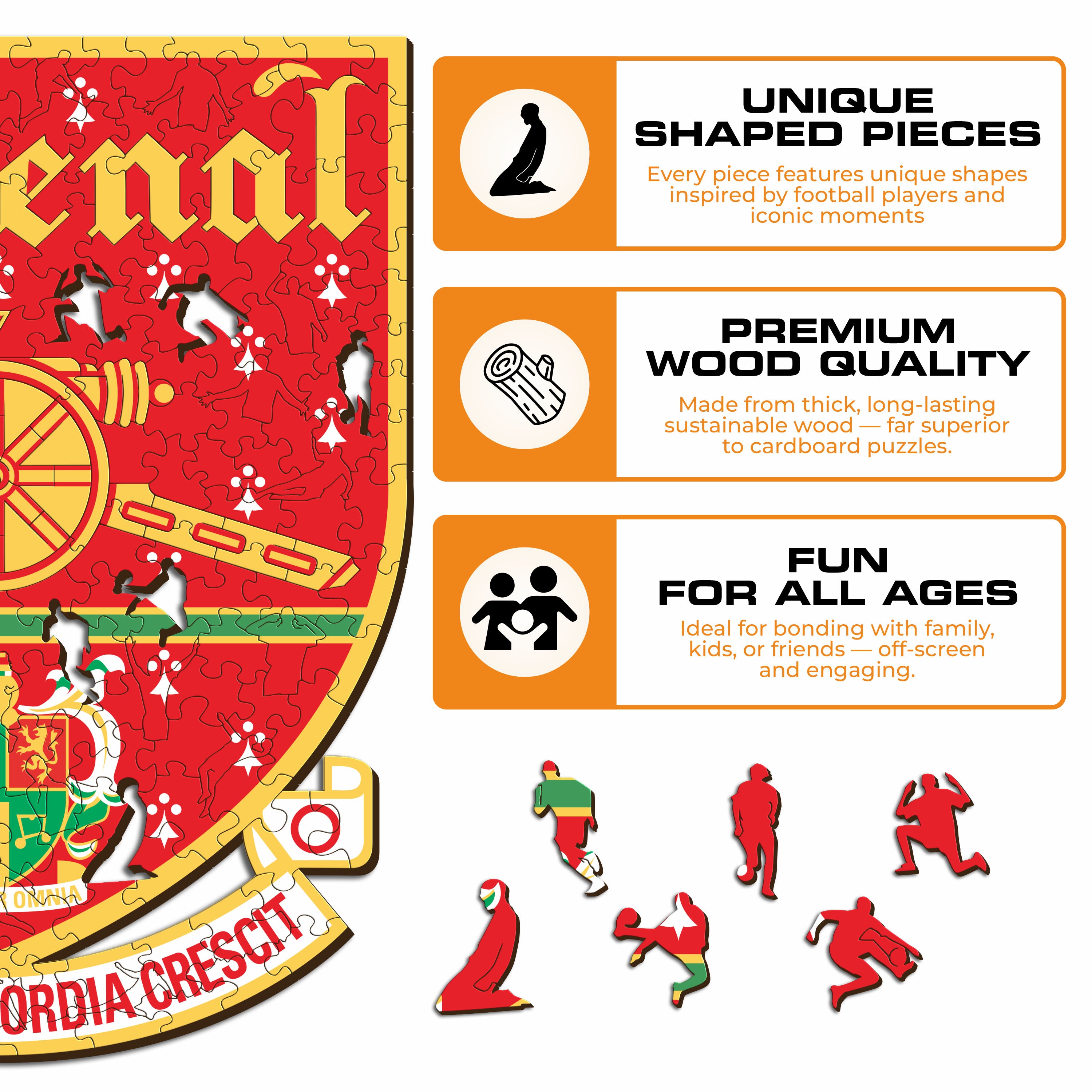 Arsenal FC® Retro Logo - Wooden Puzzle