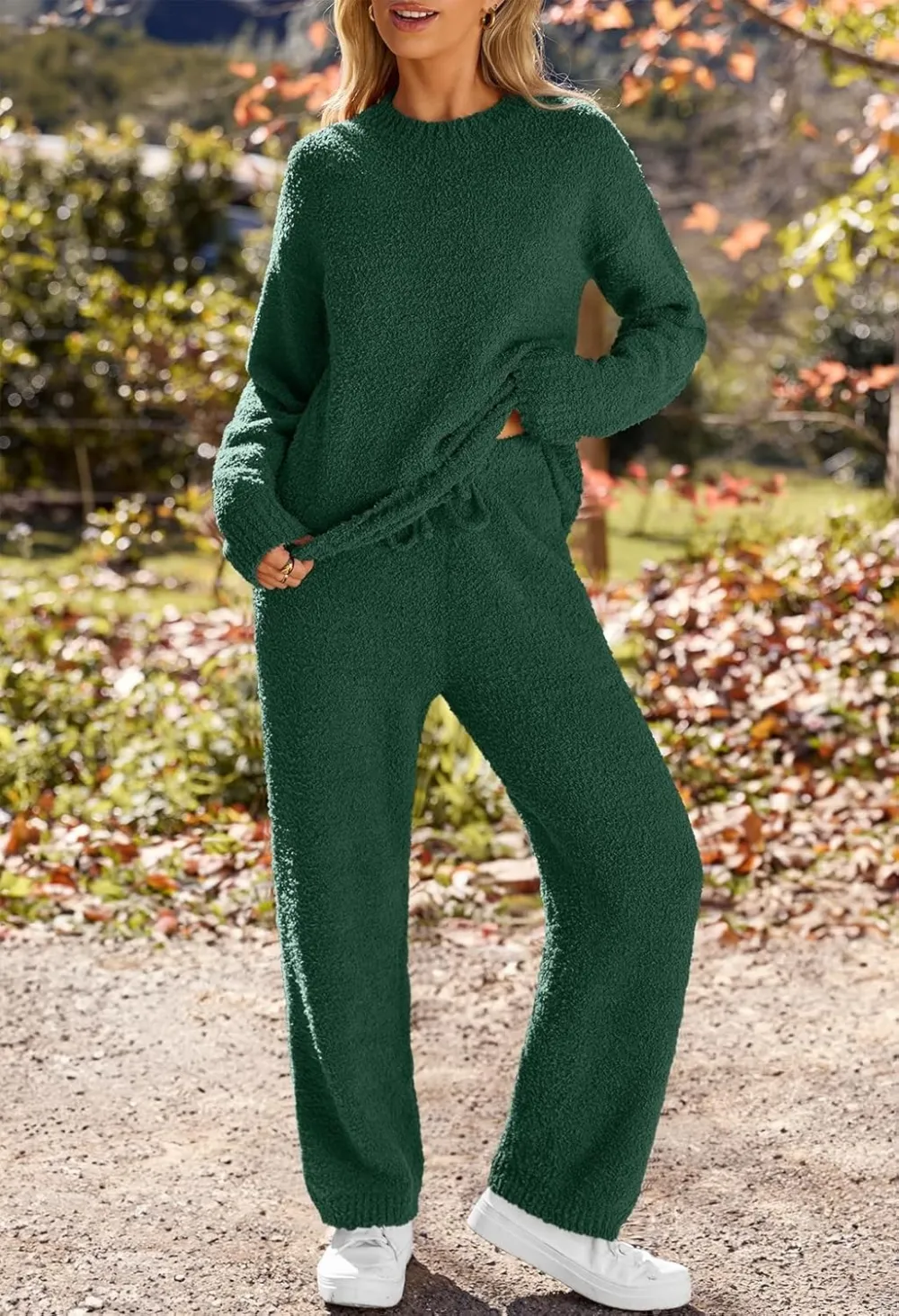 Womens Pajama Sets 2025 Fall Lounge Sweater Set