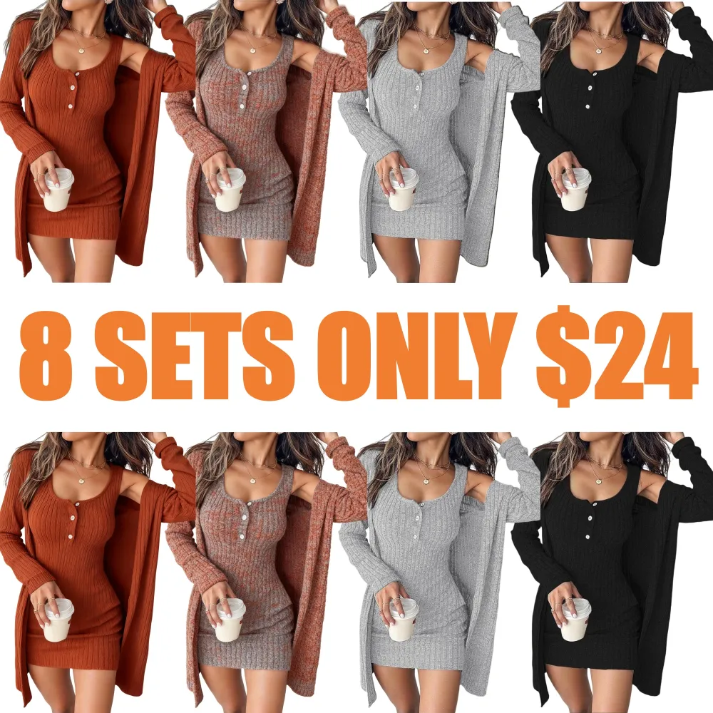 Women's Striped Dress Set