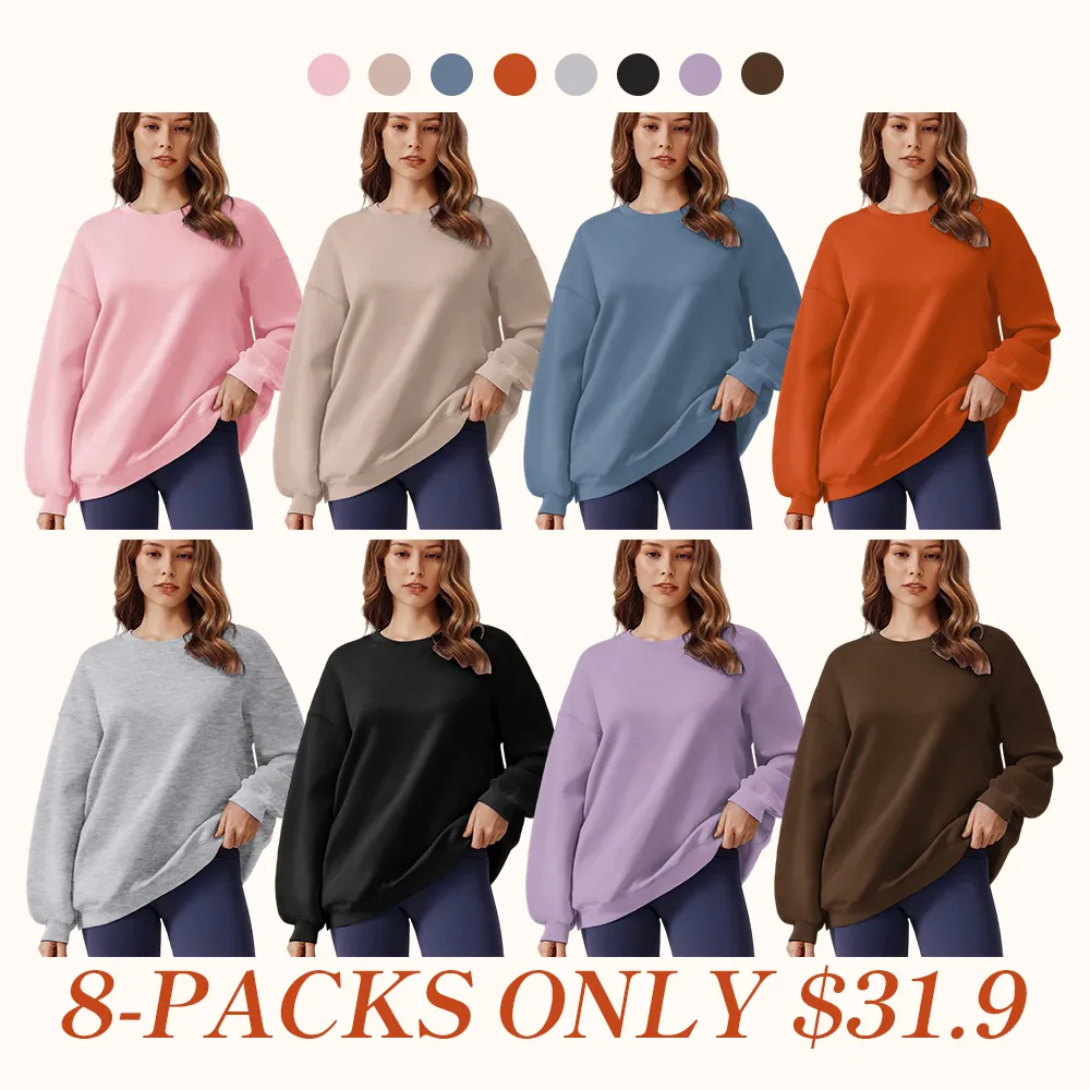 Women's Oversized Sweatshirt 2025 Spring Outfit Long Sleeve