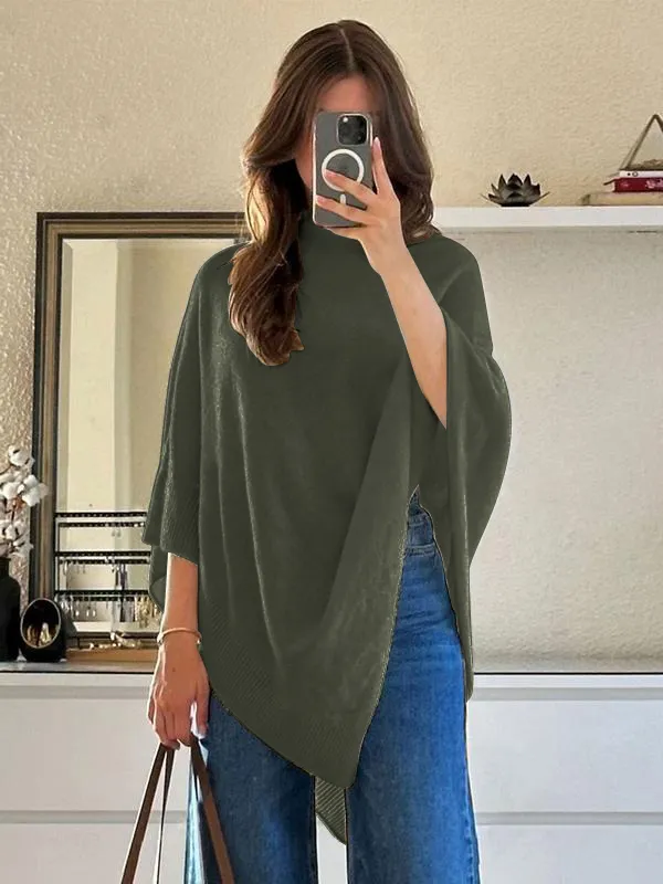 Women's Plain Loose Elegant Fashion Sweater Shawl