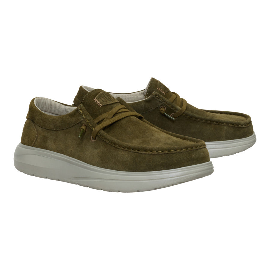 Wally Comf Suede - Dark Olive/Stone Grey