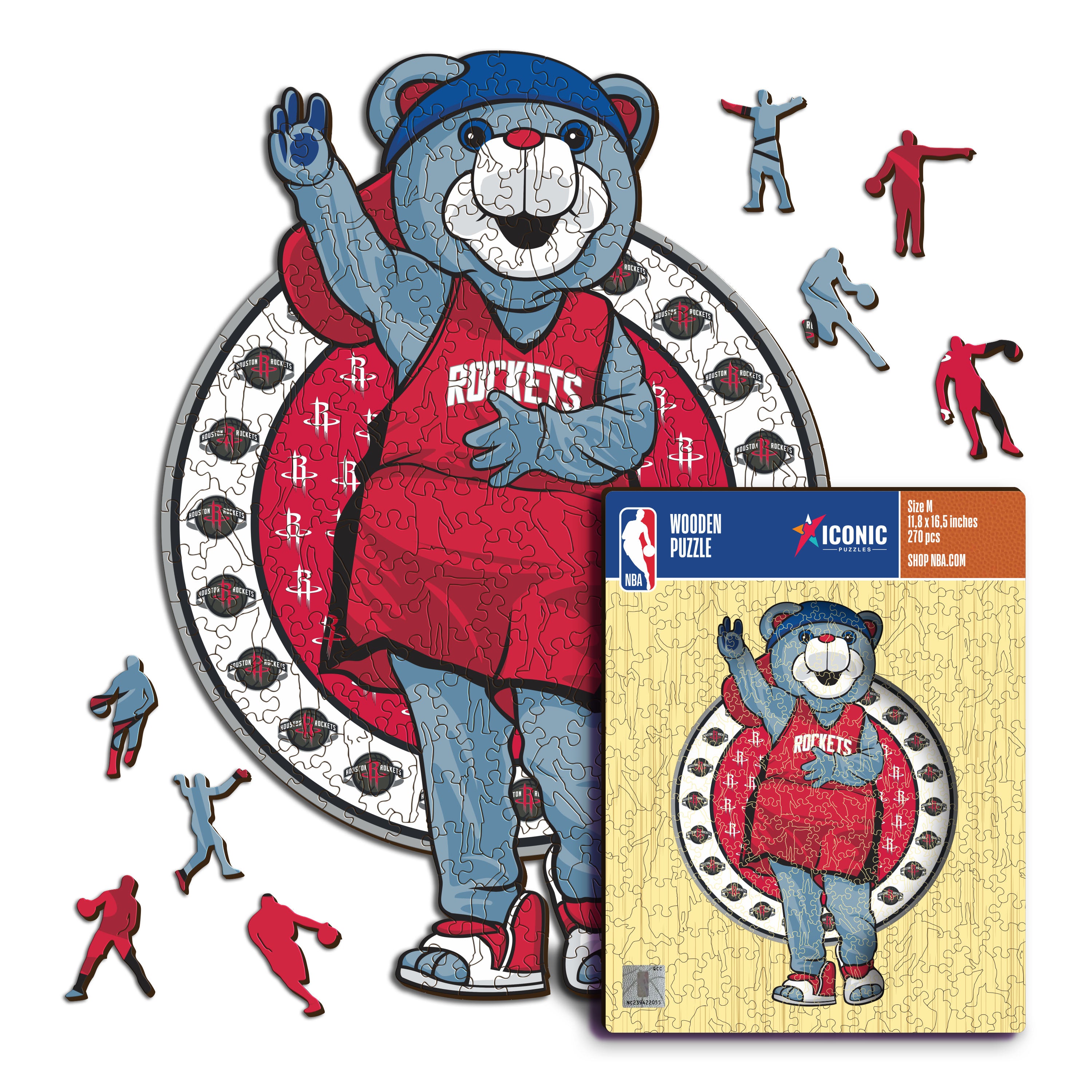 Houston Rockets™ Mascot - Wooden Puzzle