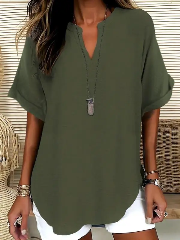 Women's Plain Shortsleeve Blouse (Just $3 Each!)