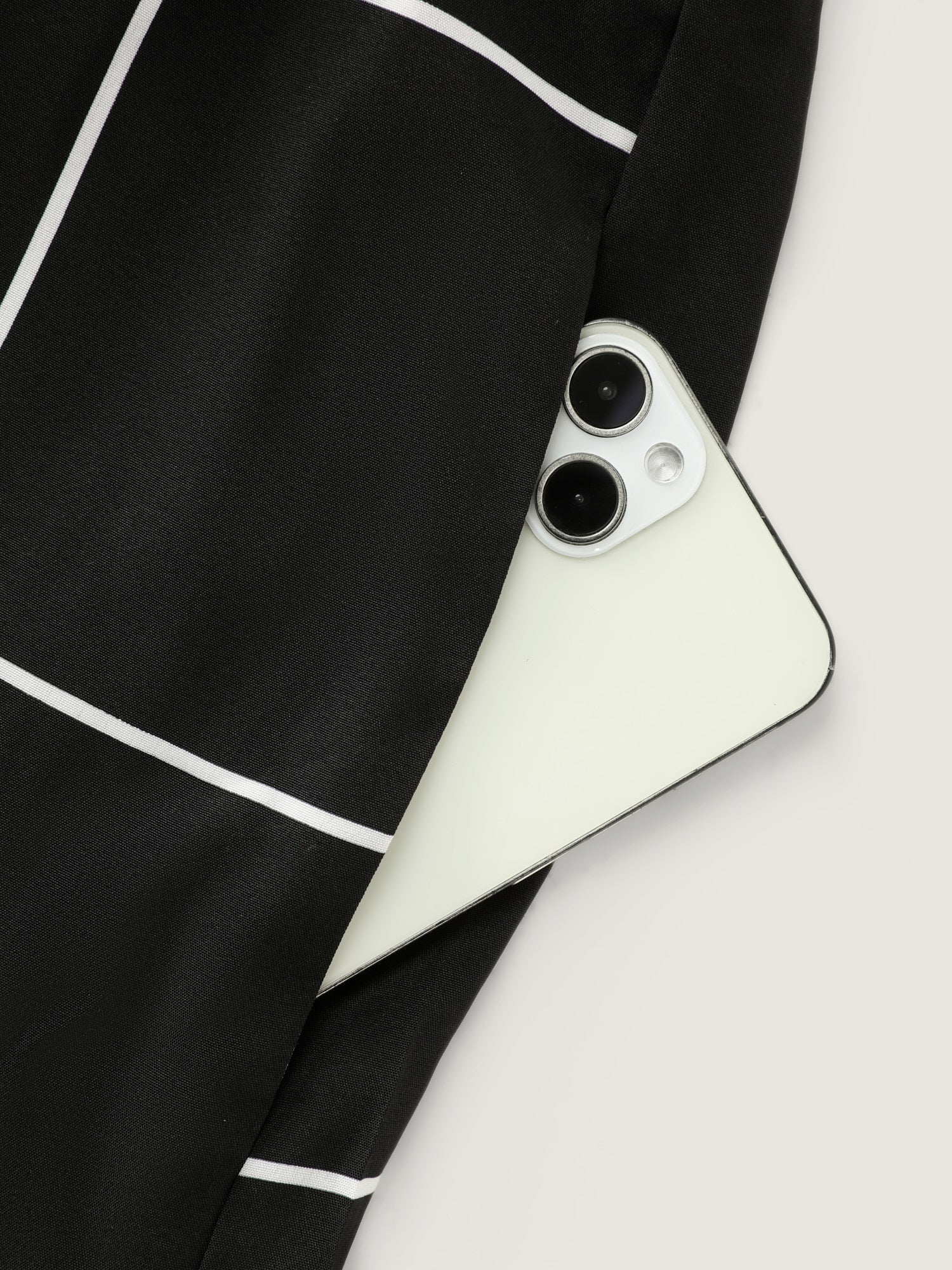 Check Pattern Waist-Tie Jumpsuit