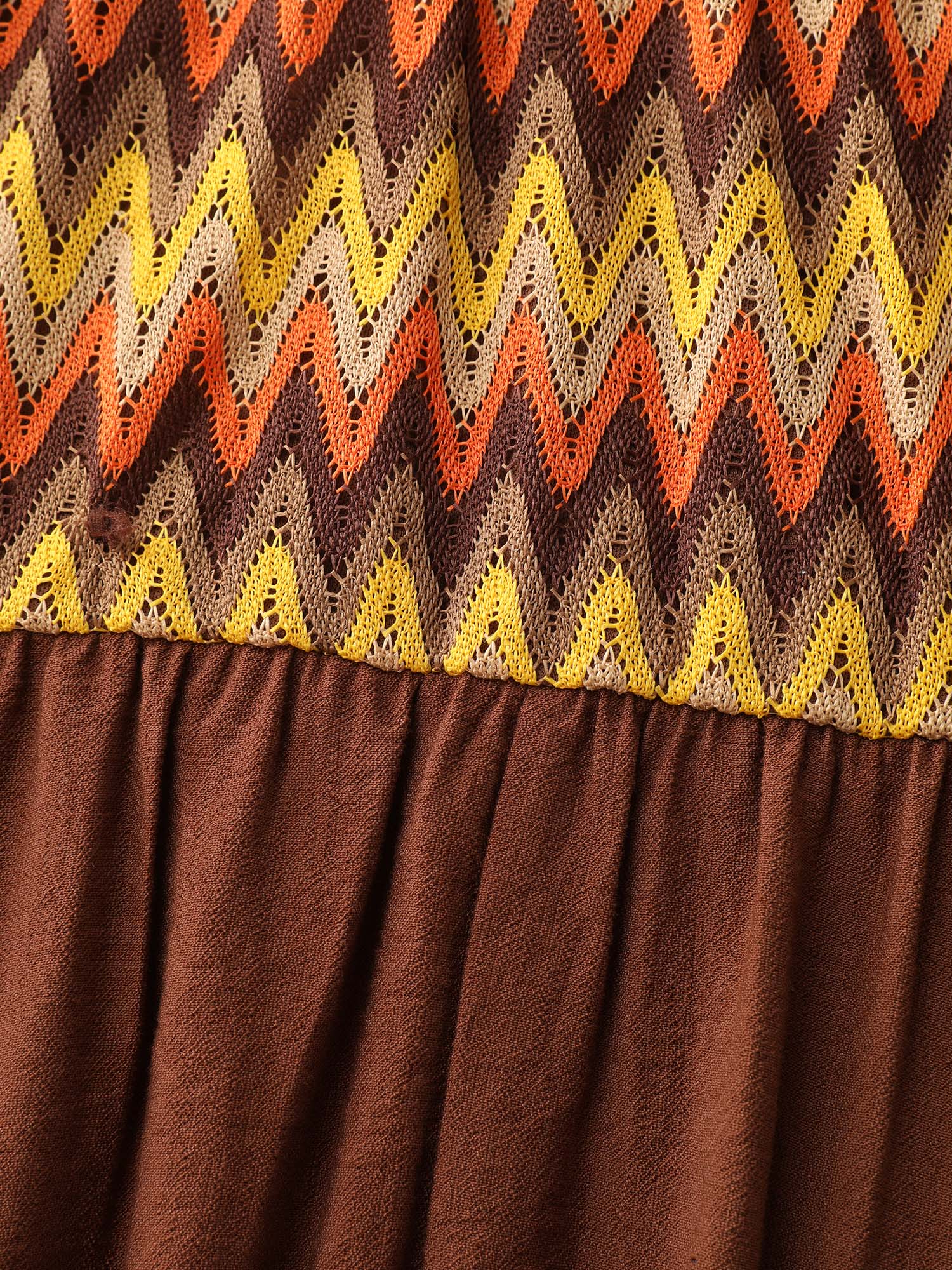 Wavy Stripes Color Contrast Midi Cami Dress