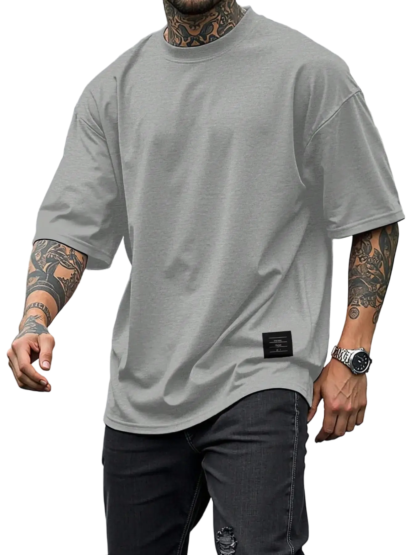 Men's Plus Size Round Neck Short Sleeve Shirt, Ultra Comfortable Everyday Wear, Casual Streetwear Oversized Style, Perfect for Daily Use