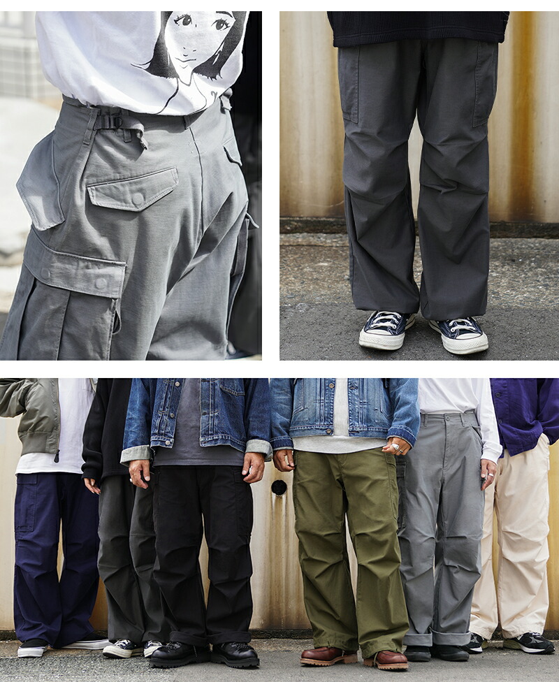 Vintage Style Wide Cargo Pants – Relaxed Fit Utility Trousers