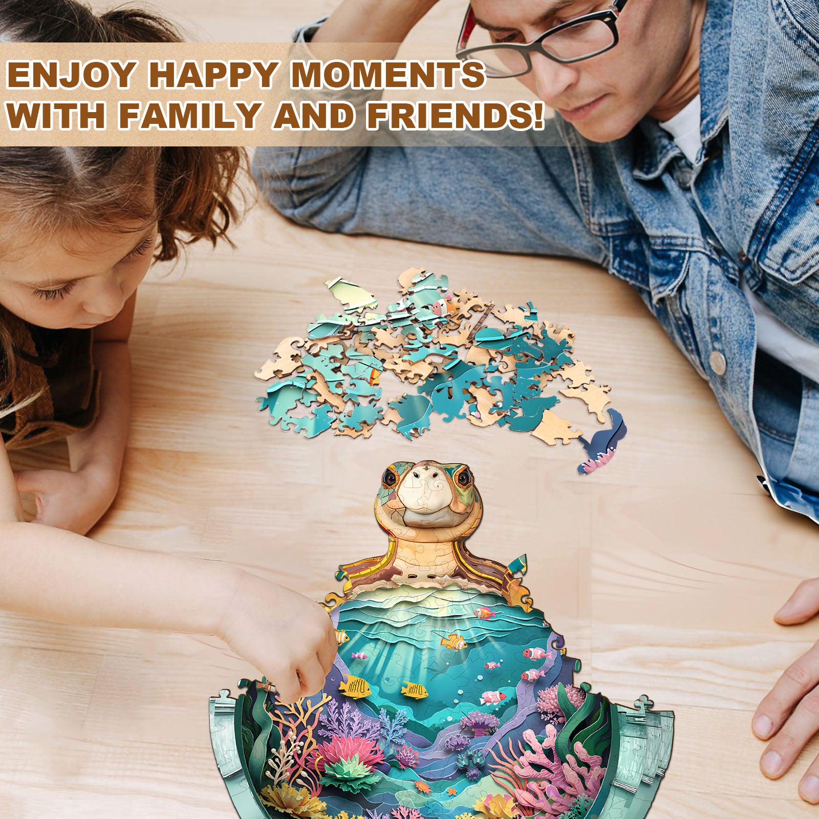 Turtle World Wooden Jigsaw Puzzle