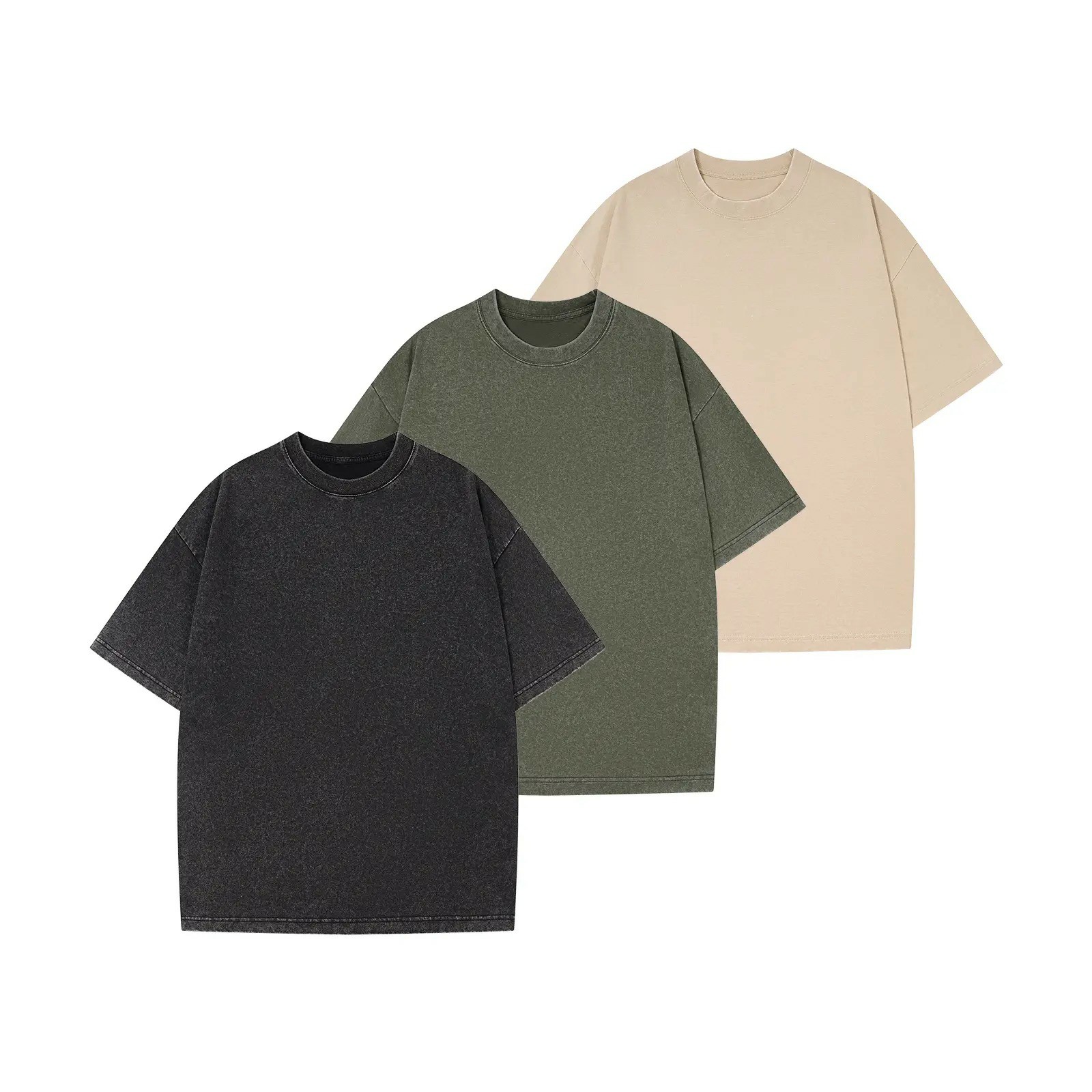 📏📏Vintage Oversized Cotton T-Shirt – Unisex Streetwear Loose Fit Tee