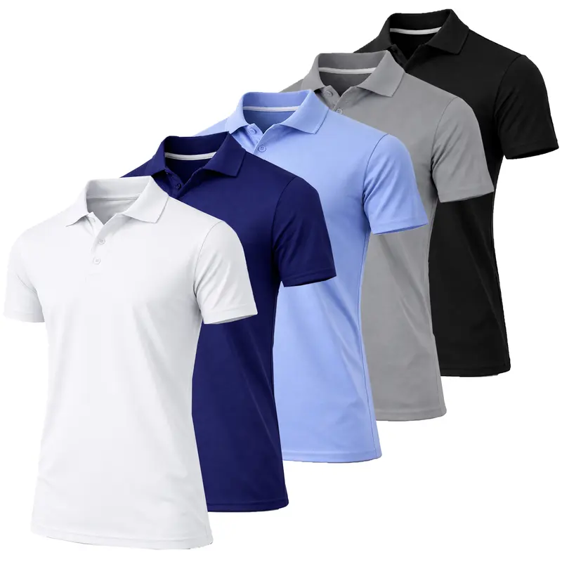 🔥10-pack only $24 🔥Men's Quick Dry Polo Shirt Set