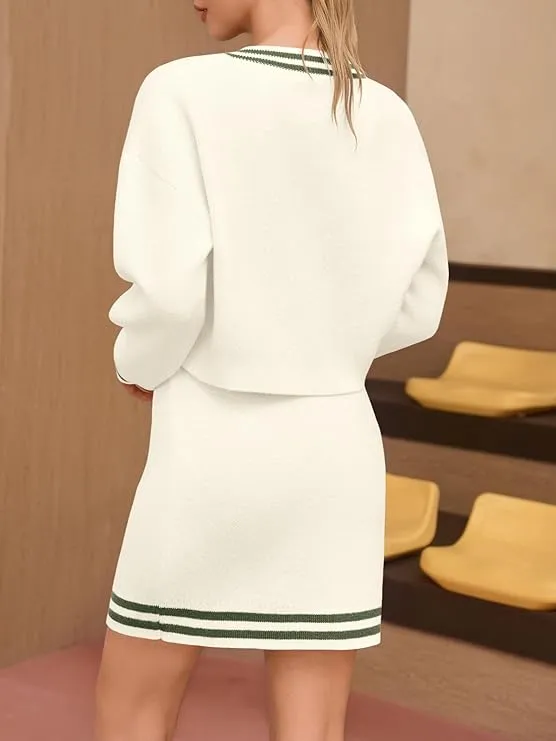 Women’s 2 Piece Knit Sweater & Mini Skirt Set