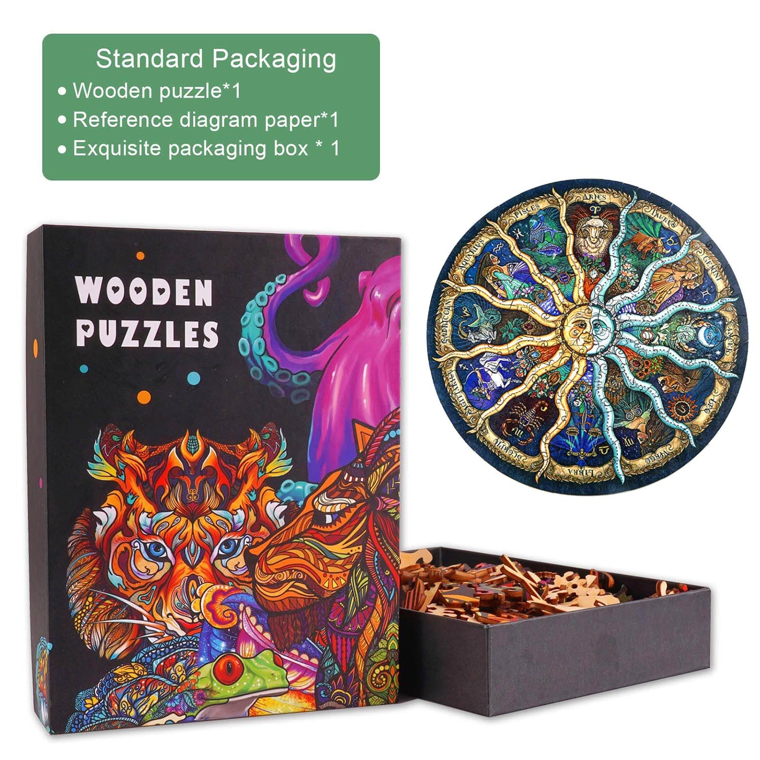 Constellation Horoscope Wooden Jigsaw Puzzle
