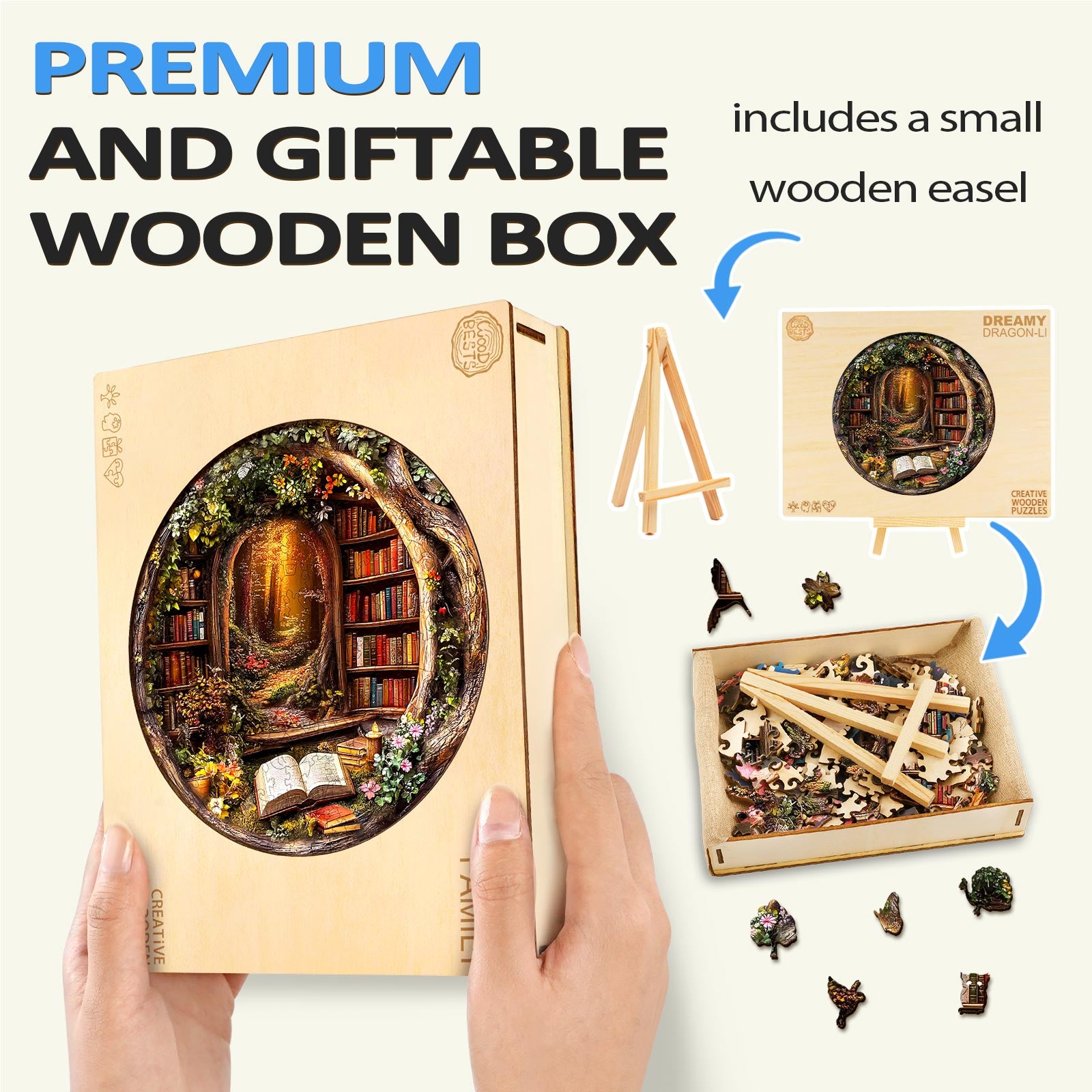 Tree House Library Wooden Jigsaw Puzzle