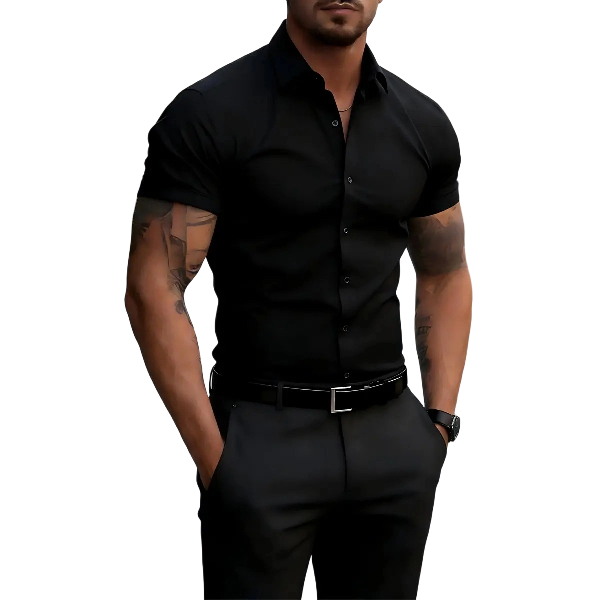 Men’s Short-Sleeve Button-Down Shirt