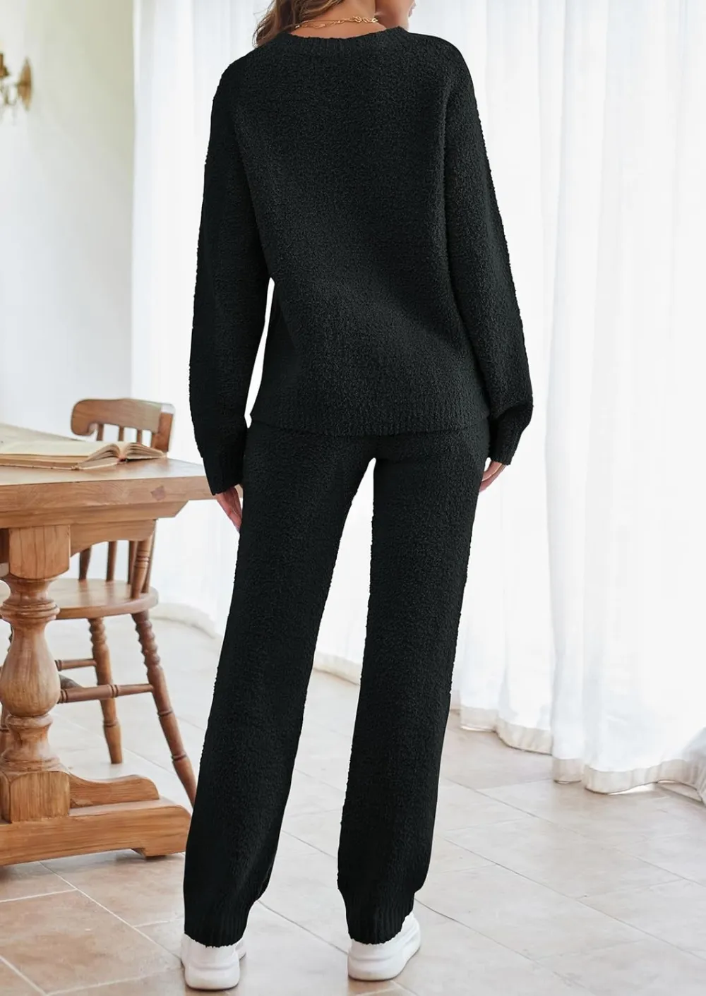 Womens Pajama Sets 2025 Fall Lounge Sweater Set