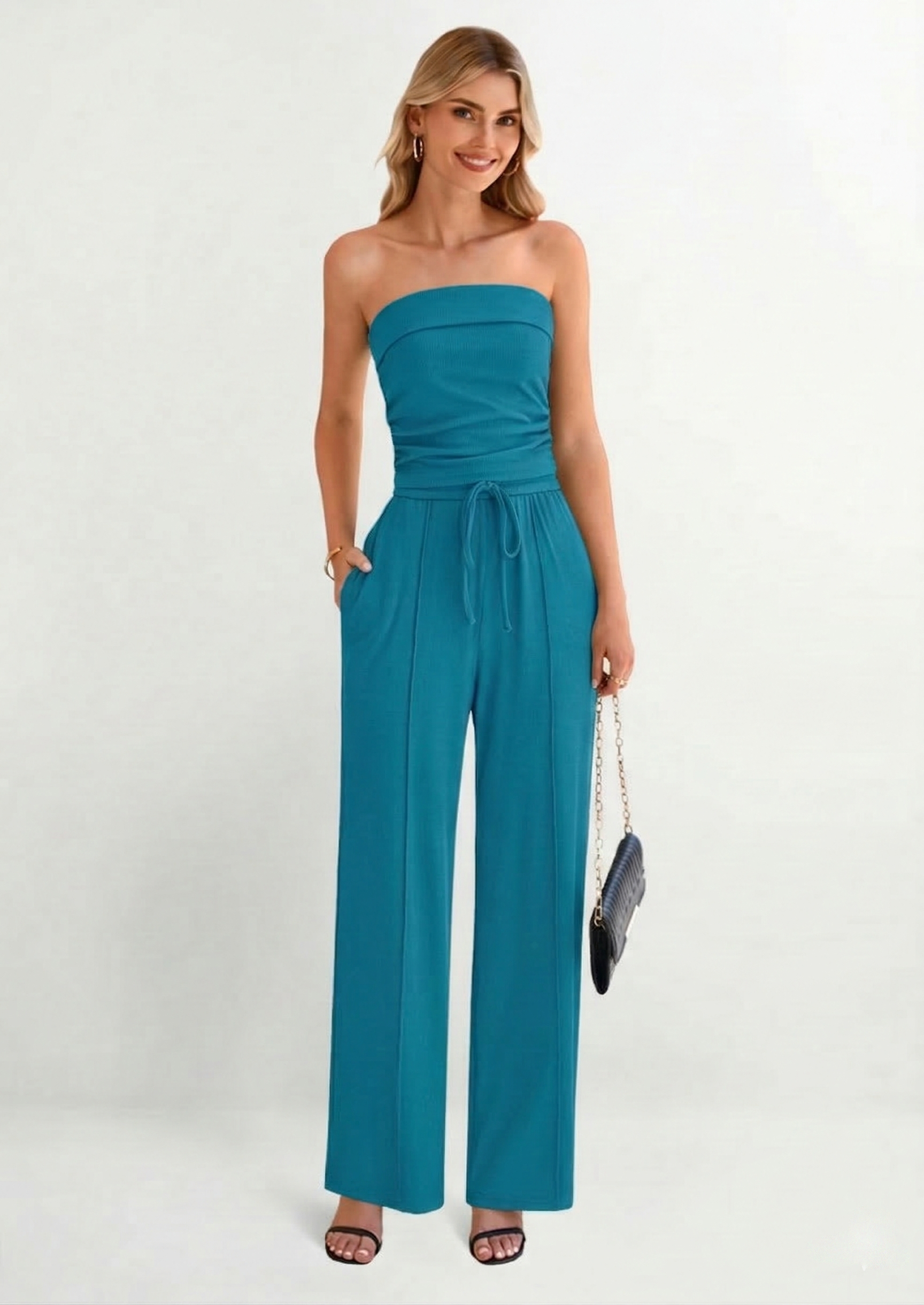 Women's Summer 2 Piece Outfits Sleeveless Crop Top Sweatpants